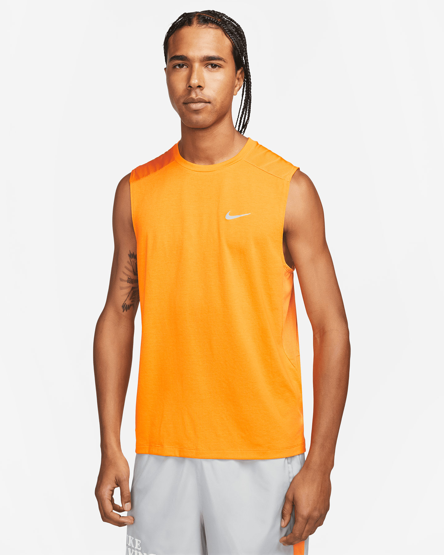 Canotta running NIKE DRI FIT RUN DVN RISE 365 M - Arancione - 0 | Cisalfa Sport