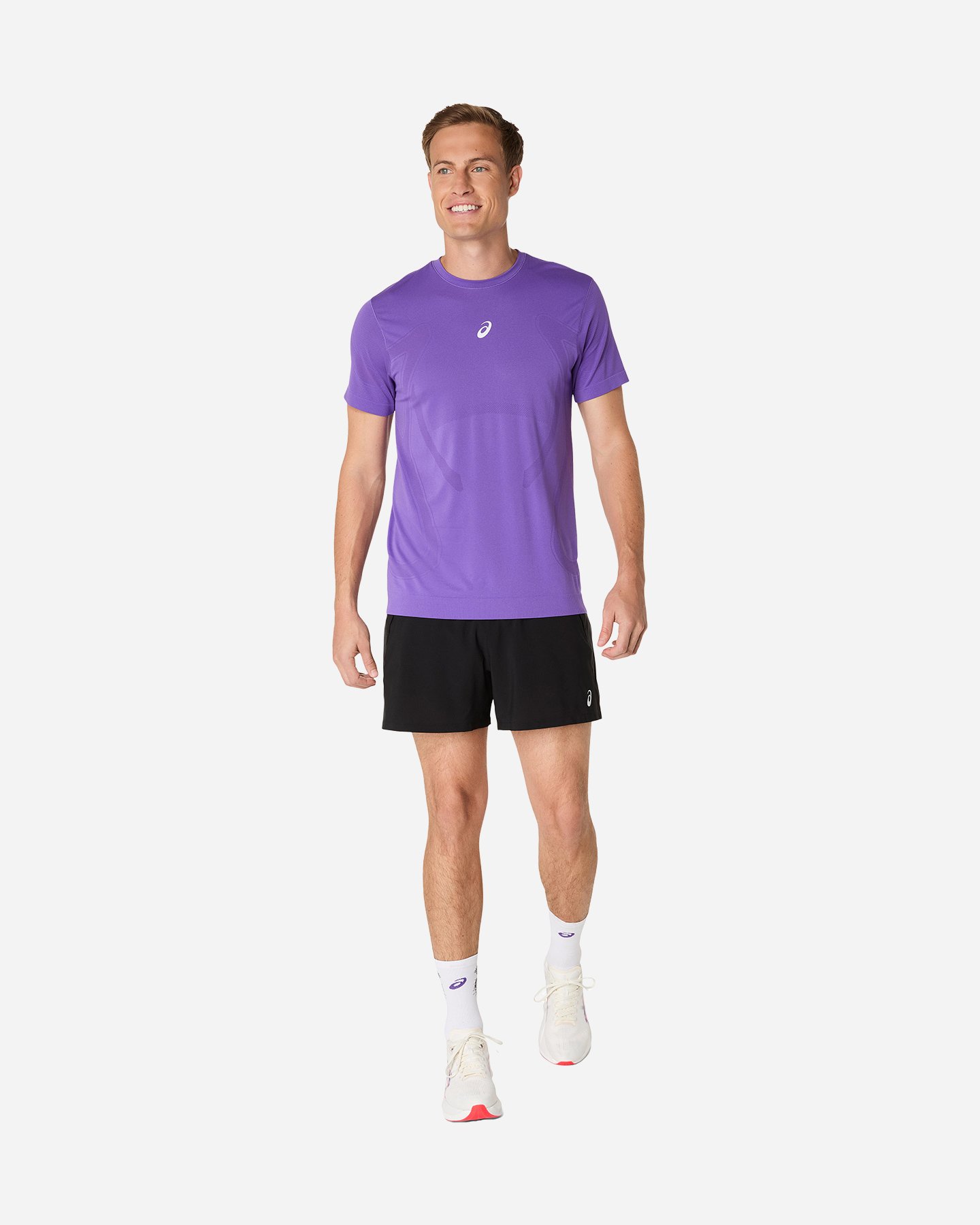 T-shirt running ASICS ROAD SEAMLESS M - Viola - 4 | Cisalfa Sport