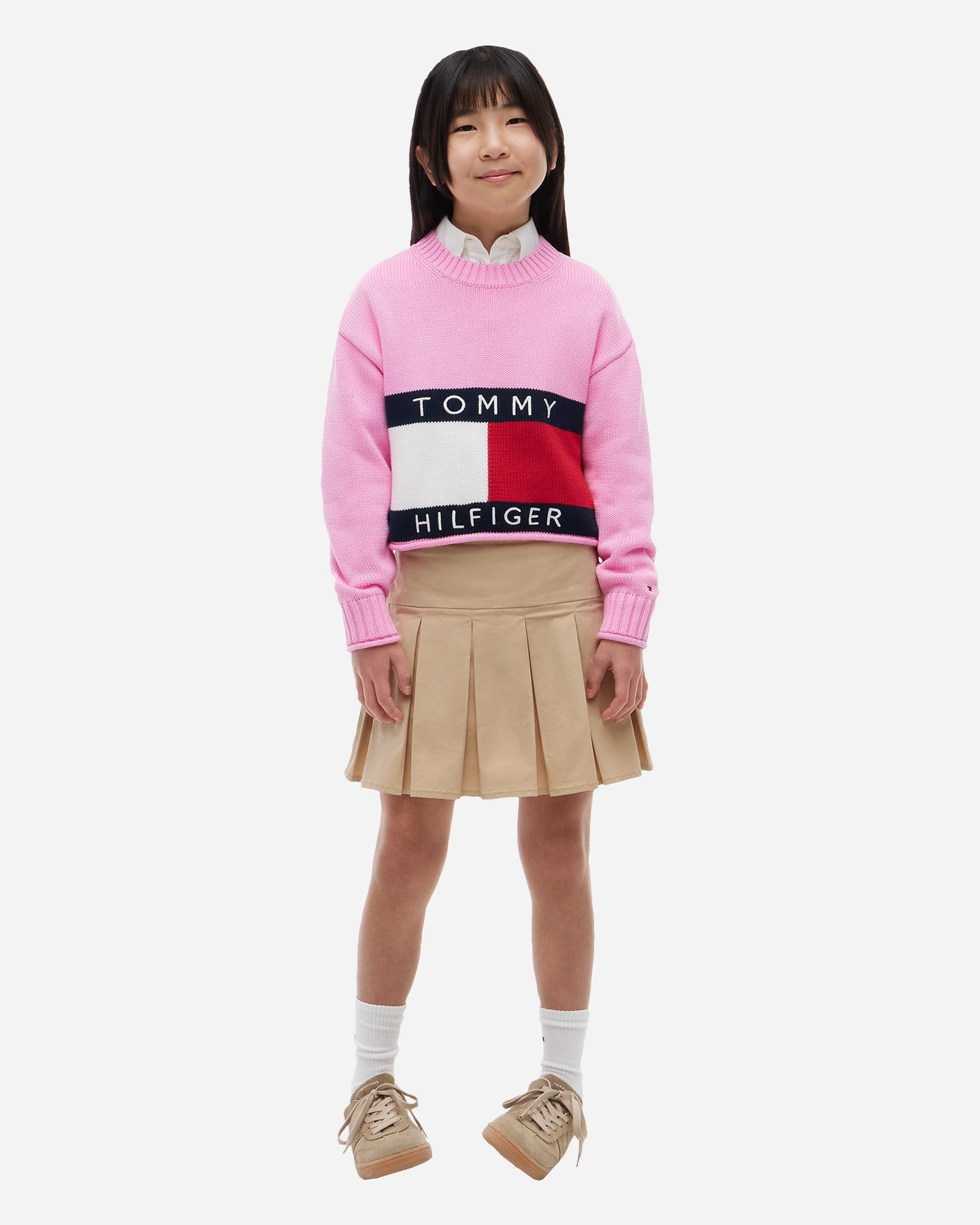 Maglione TOMMY HILFIGER HERITAGE FLAG JR - Rosa - 3 | Cisalfa Sport