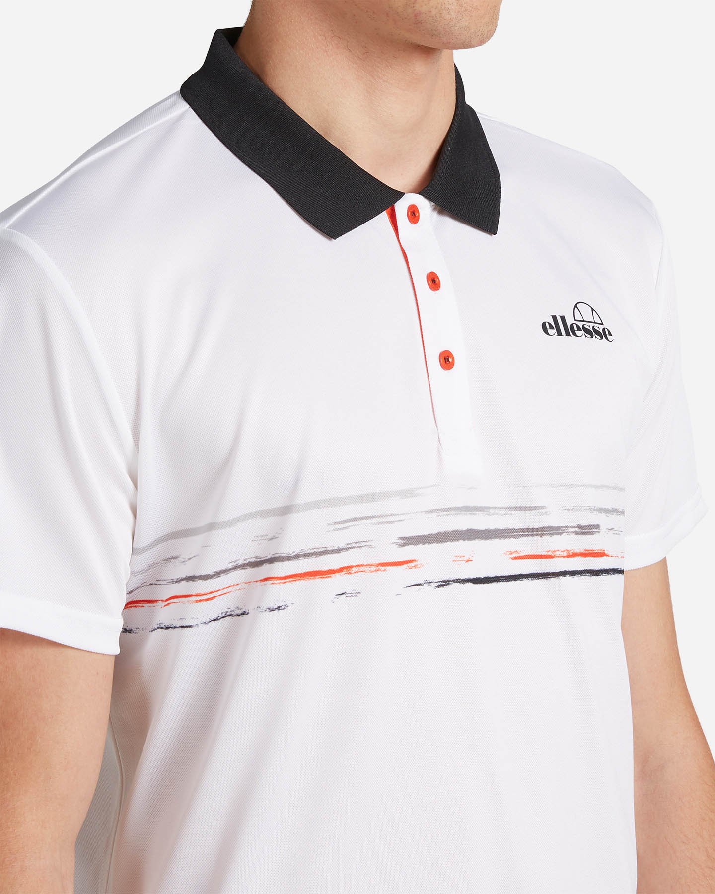 Polo tennis ELLESSE FIVE STRIPES M - Bianco - 4 | Cisalfa Sport