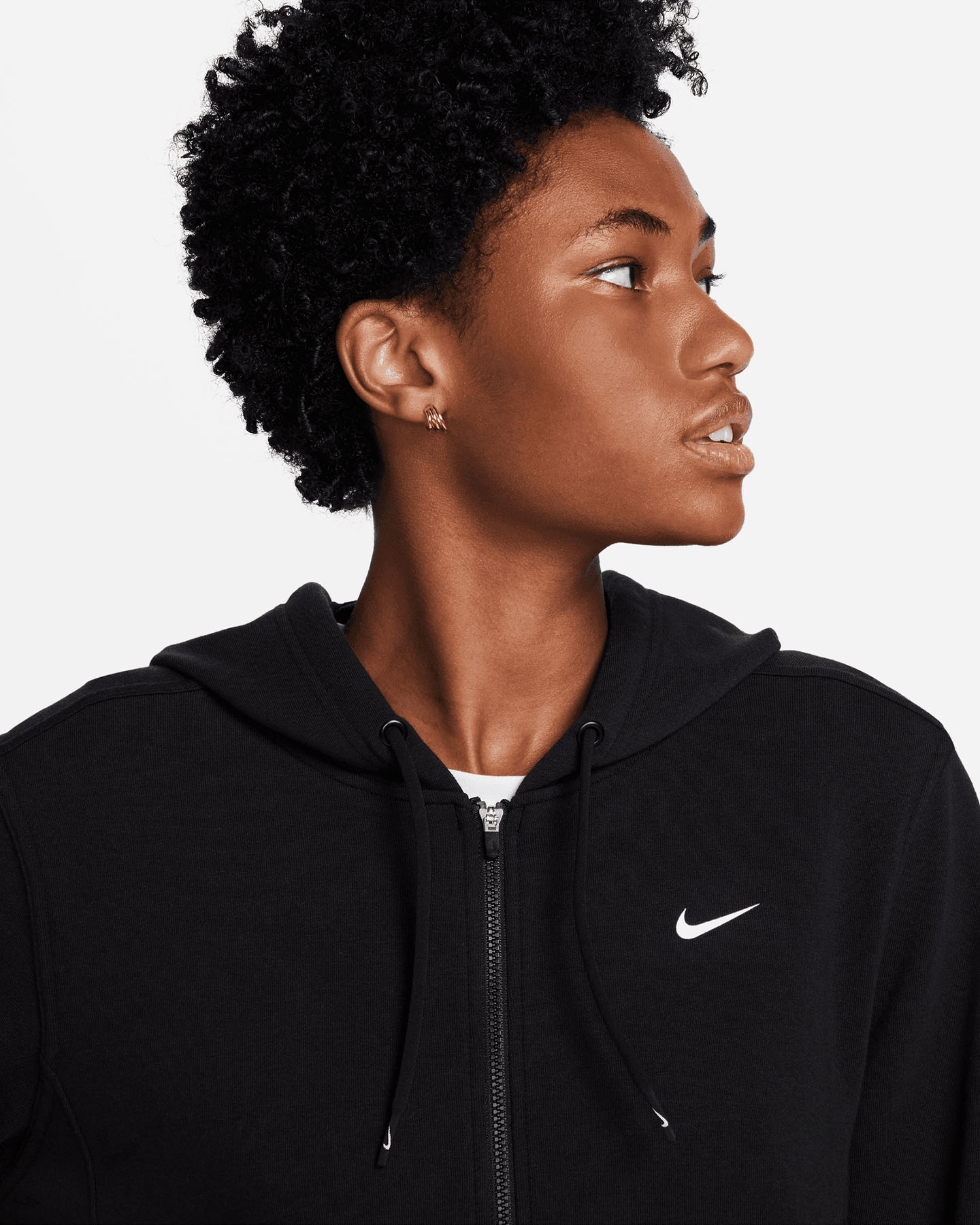 Felpa training NIKE DRI FIT SMALL LOGO W - Nero - 3 | Cisalfa Sport