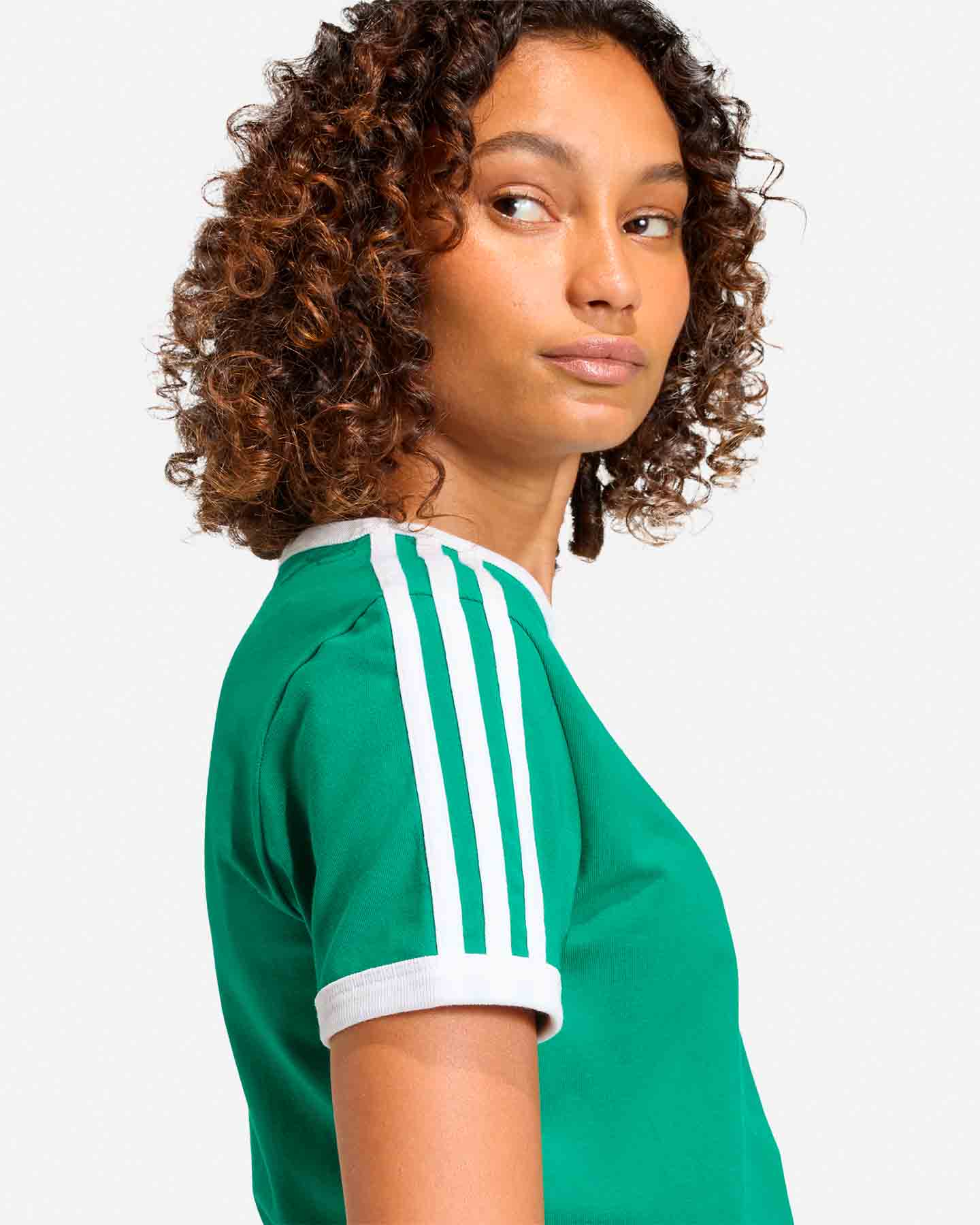T-shirt ADIDAS 3STRIPES ADICOLOR W - Verde - 4 | Cisalfa Sport