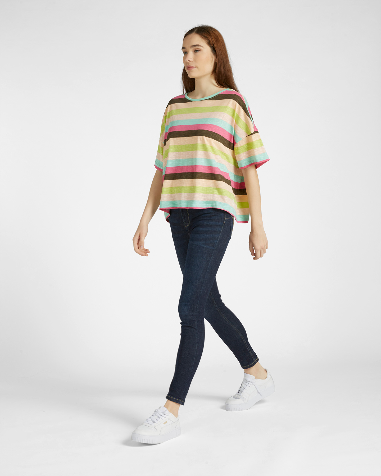 T-shirt MISTRAL MULTICOLOR STRIPES W - Color mix - 3 | Cisalfa Sport