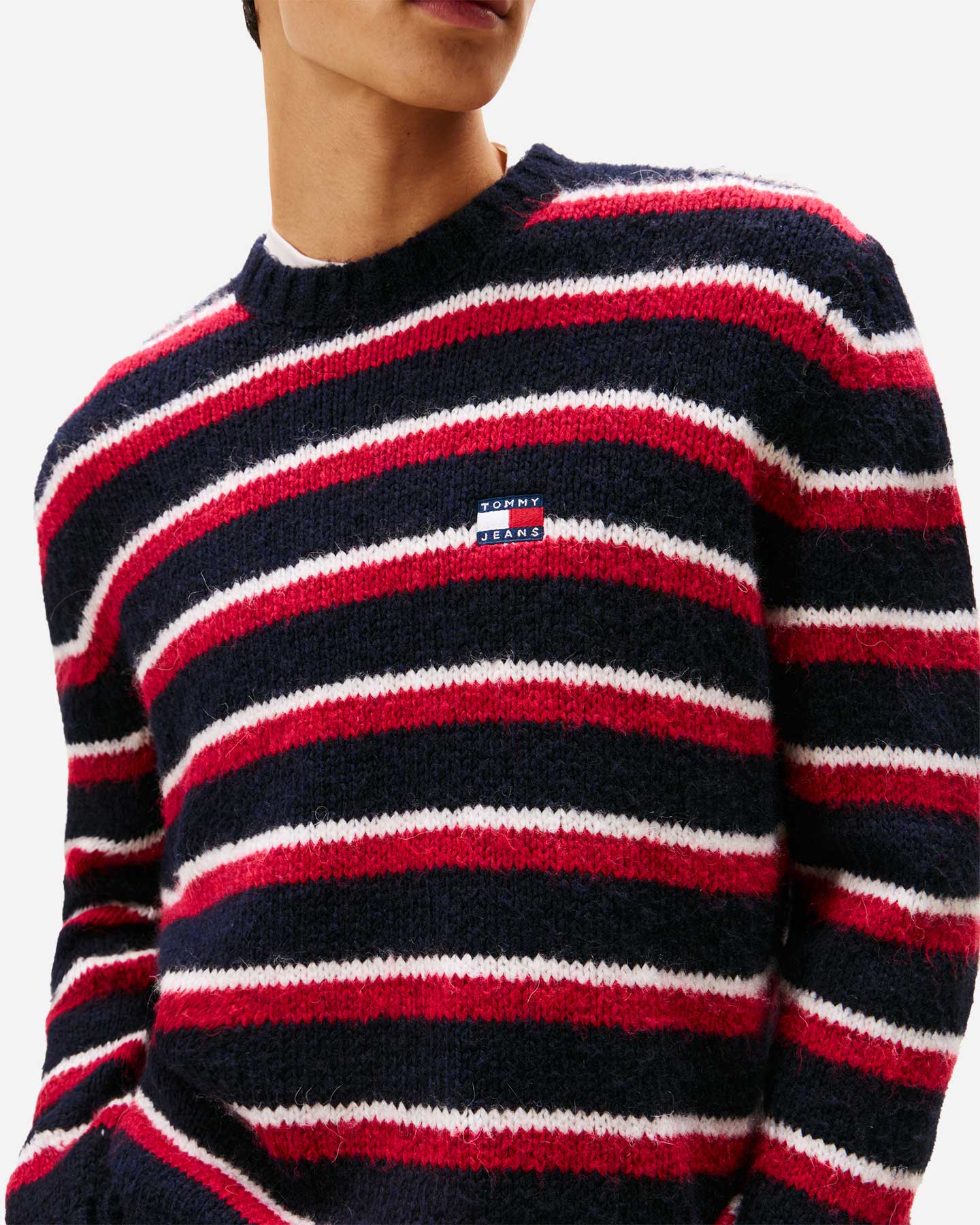 Maglione TOMMY HILFIGER BADGE STRIPES M - Rosso - 4 | Cisalfa Sport
