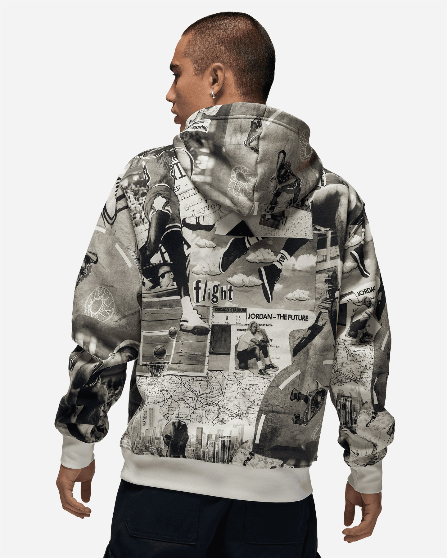 Felpa NIKE FLC BROOKLYN JORDAN M - Bianco - 1 | Cisalfa Sport