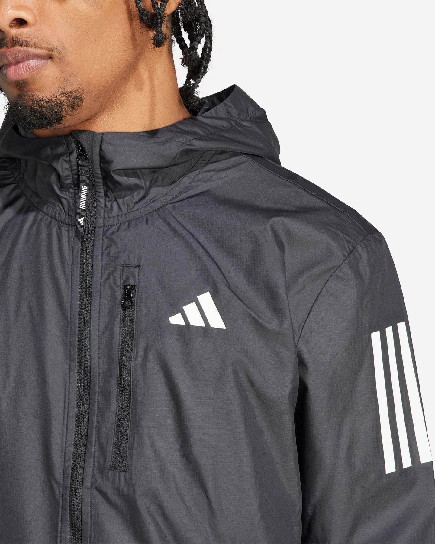 Giacca running ADIDAS OTR M - Nero - 4 | Cisalfa Sport