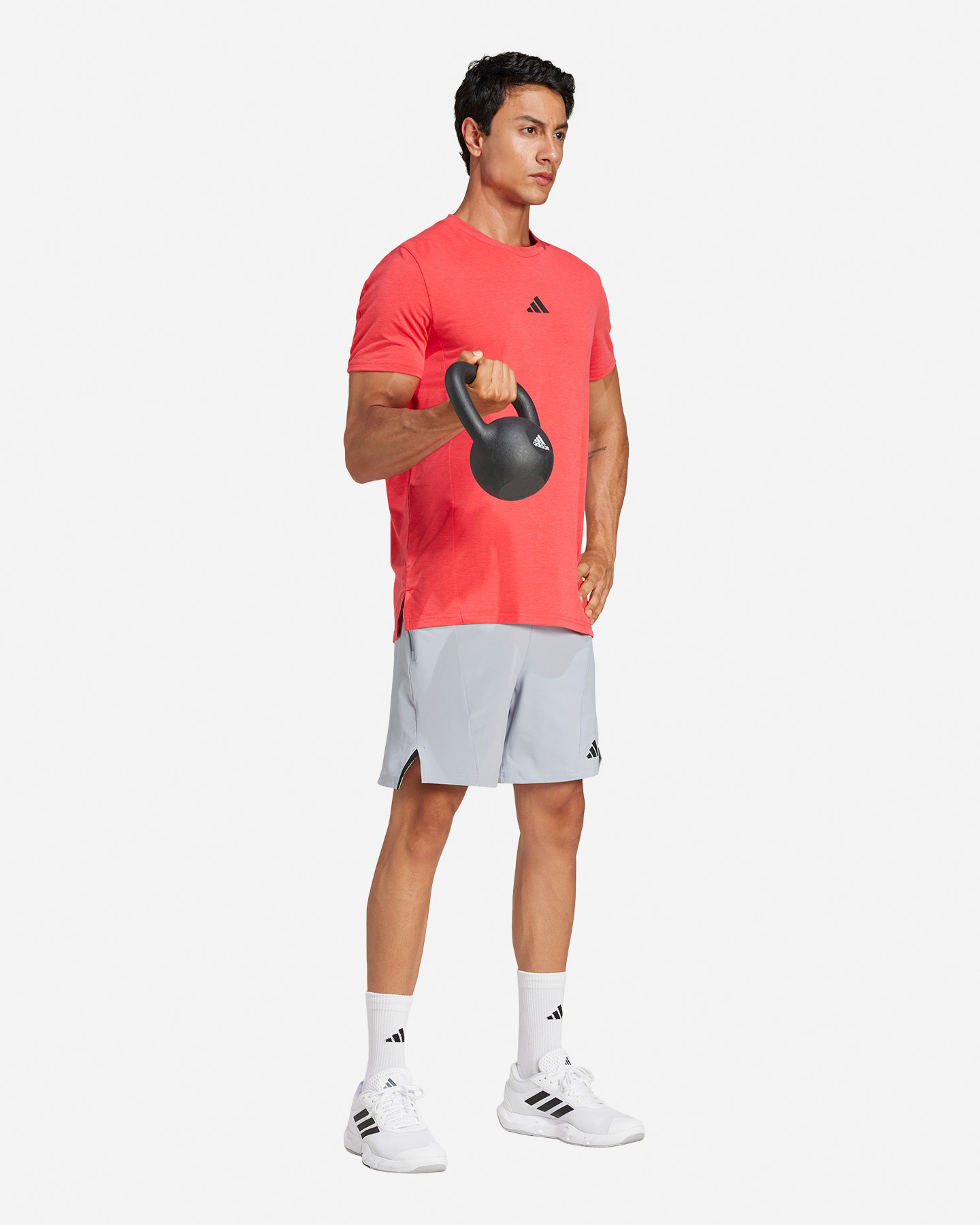 T-shirt training ADIDAS SMALL LOGO M - Rosso - 3 | Cisalfa Sport