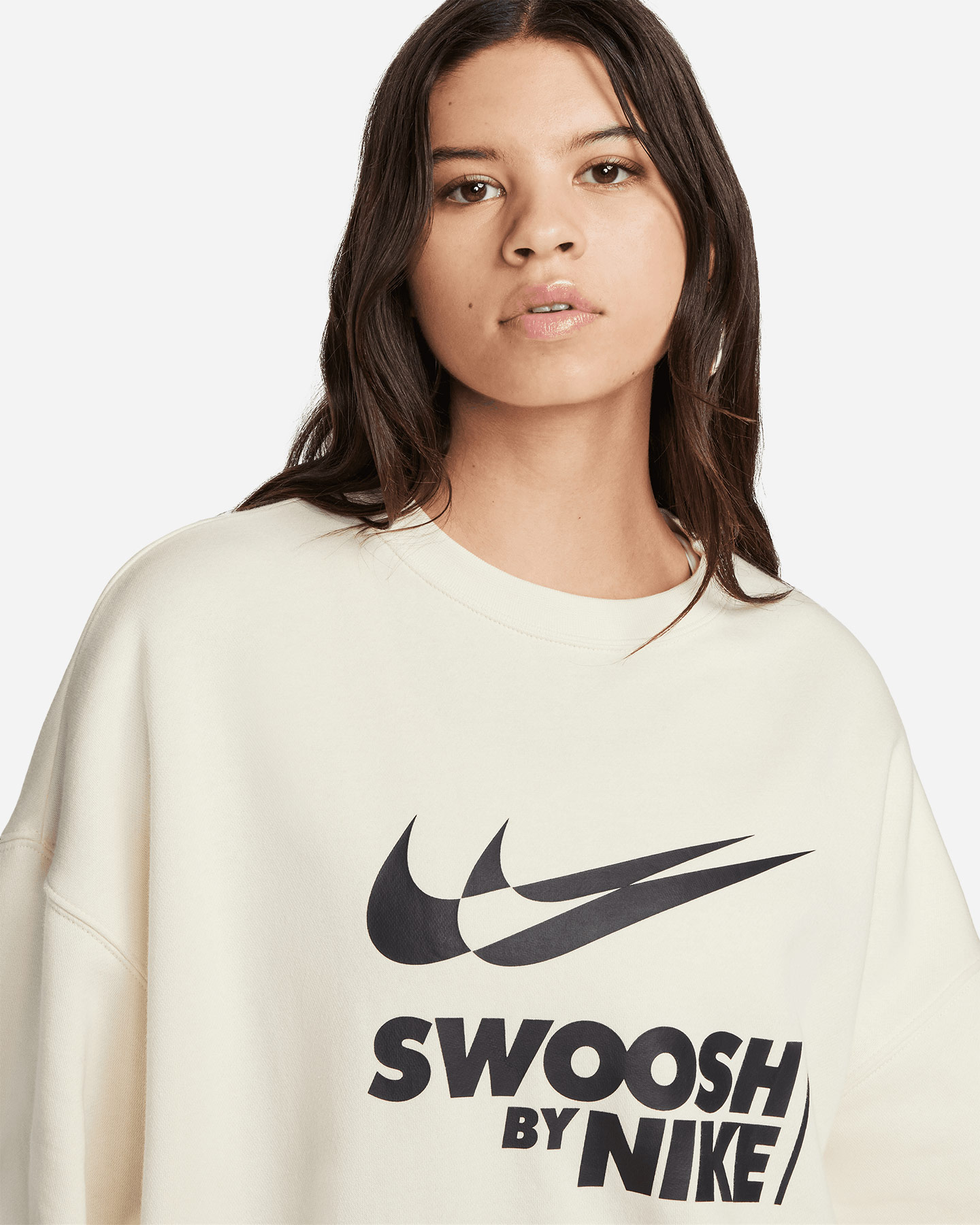 Felpa NIKE SWOOSH BIG LOGO W - Bianco - 2 | Cisalfa Sport