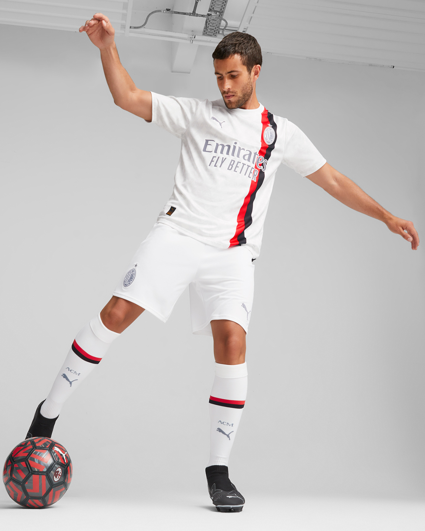 Maglia calcio ufficiale PUMA MILAN AWAY REPLICA 23-24 M - Bianco - 3 | Cisalfa Sport