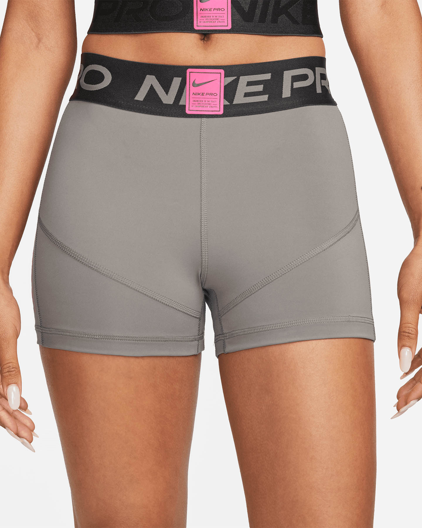 Short training NIKE POLY ELASTIC LOGO W - Grigio - 2 | Cisalfa Sport