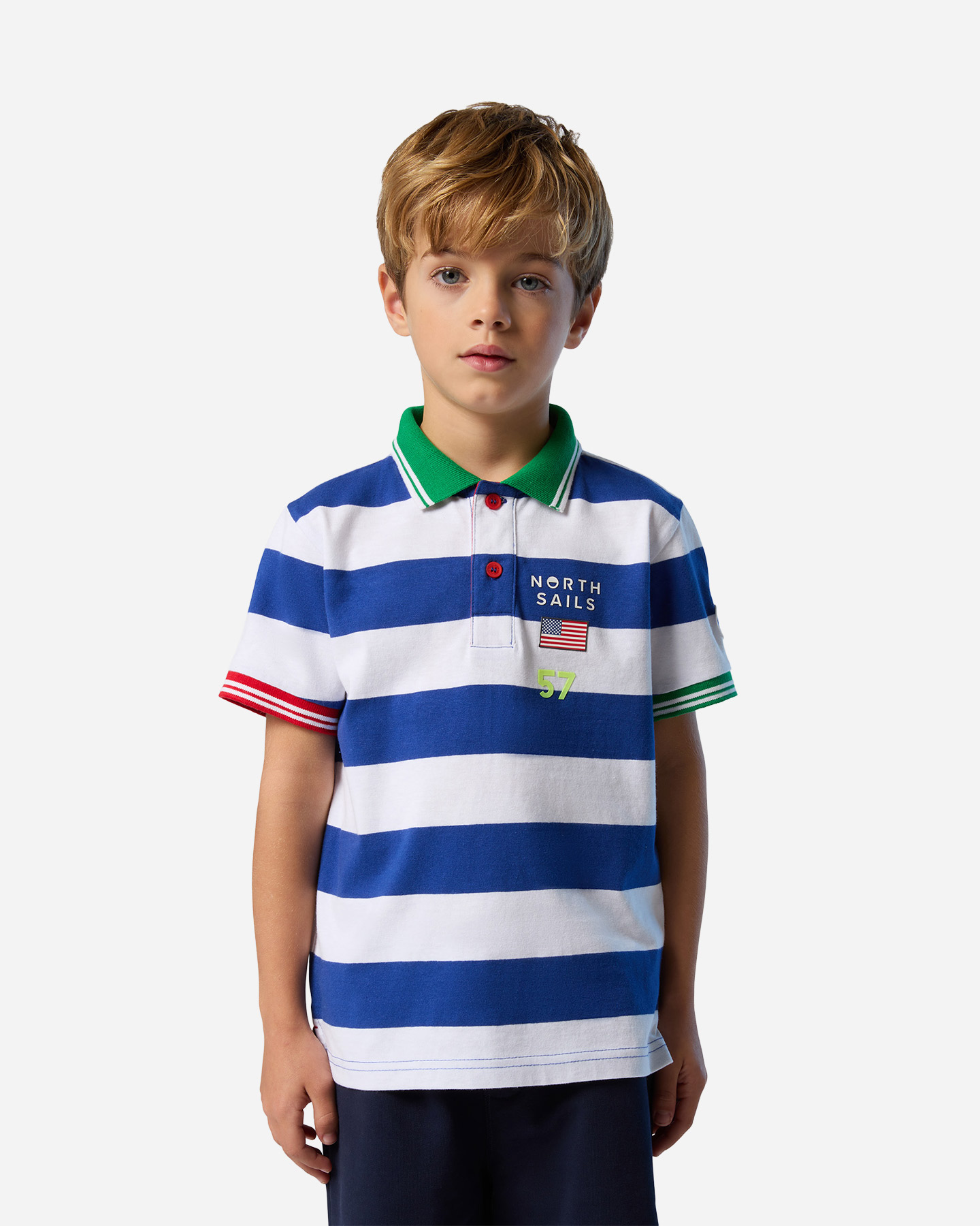 Polo NORTH SAILS STRIPED JR - Bianco - 1 | Cisalfa Sport
