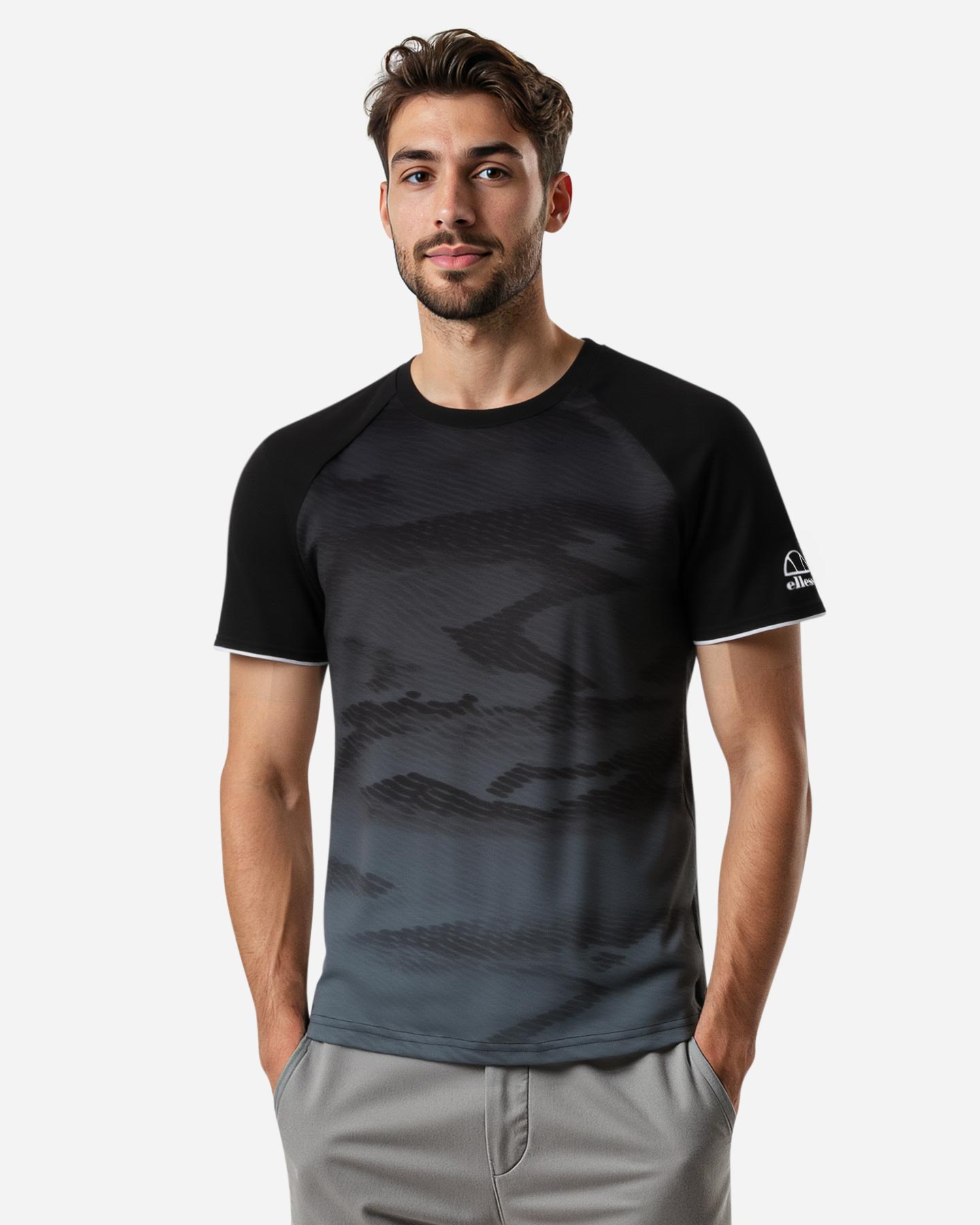 T-shirt tennis ELLESSE BOUNCE M - Nero - 3 | Cisalfa Sport