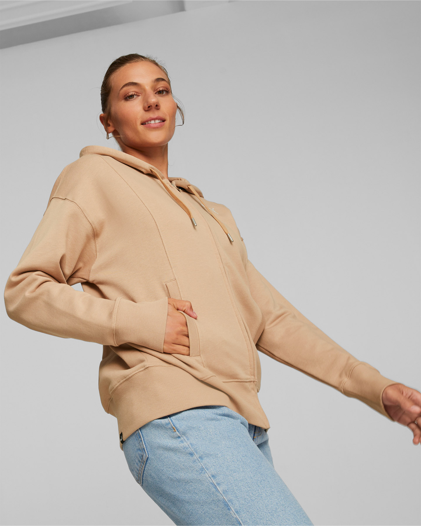 Felpa PUMA HER W - Beige - 2 | Cisalfa Sport