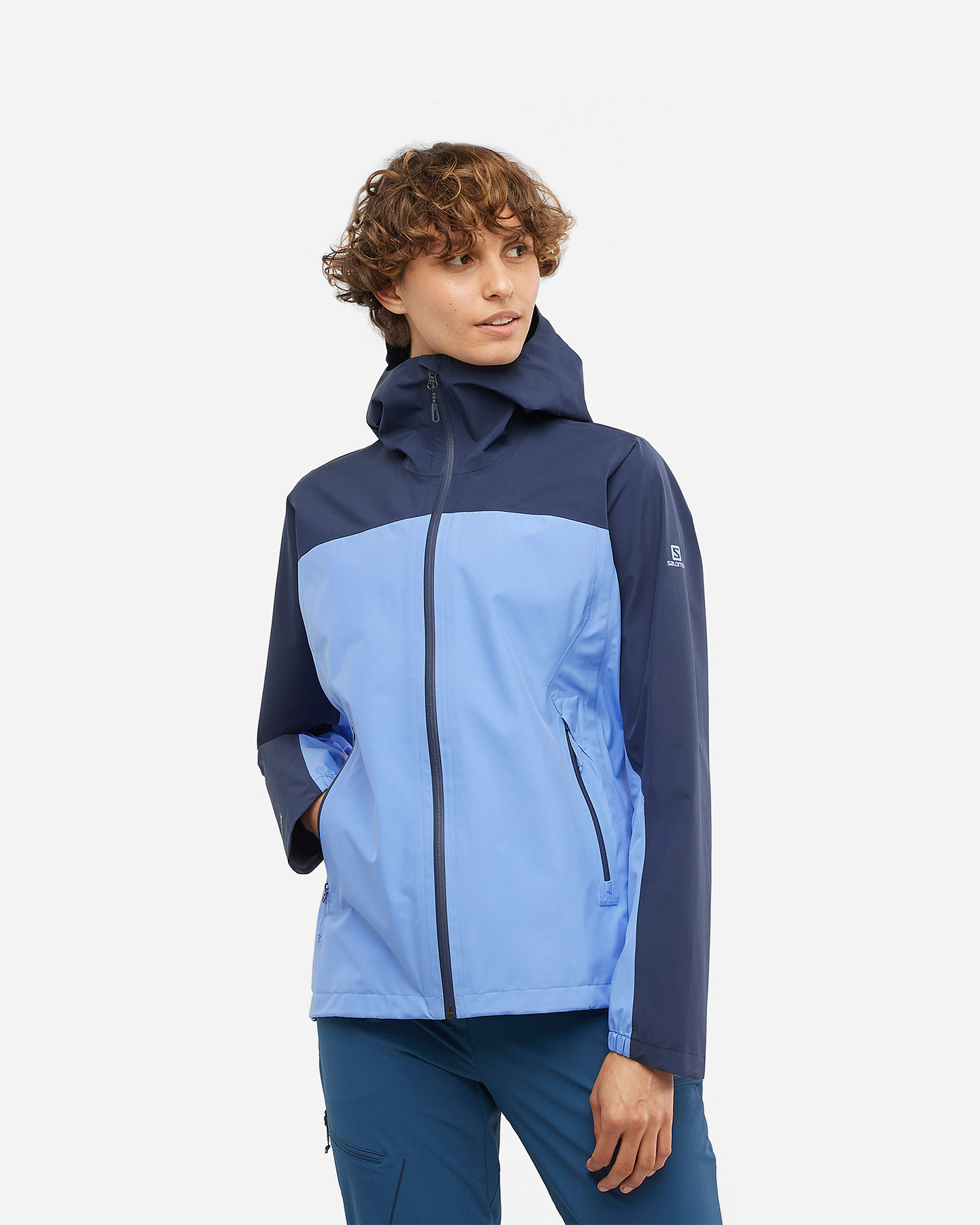 Giacca outdoor SALOMON OUTLINE GTX 2.5L W - Azzurro - 2 | Cisalfa Sport