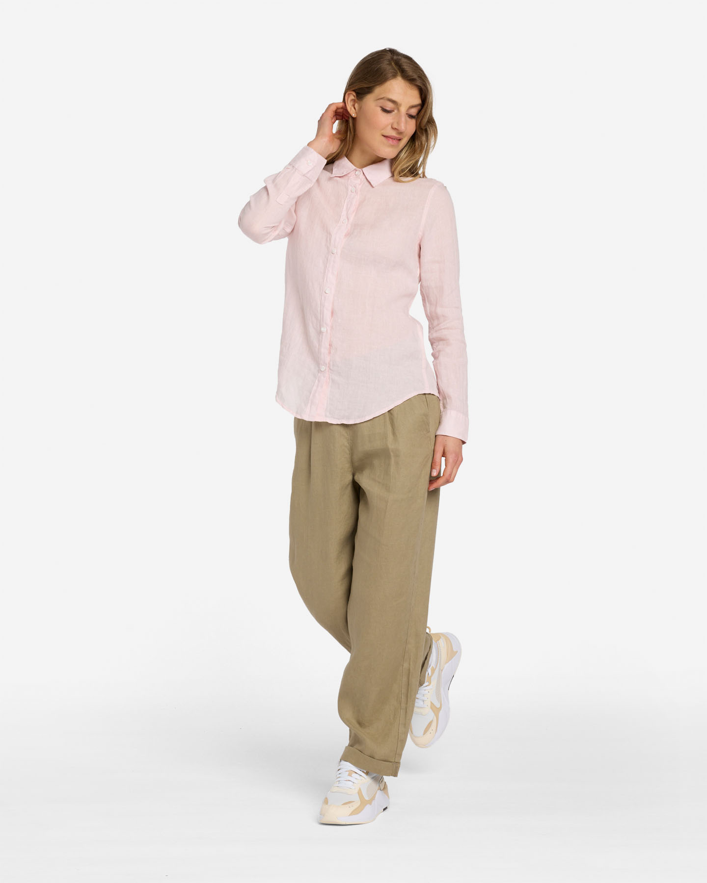 Camicia BEST COMPANY COLLEZIONE LINO W - Rosa - 4 | Cisalfa Sport