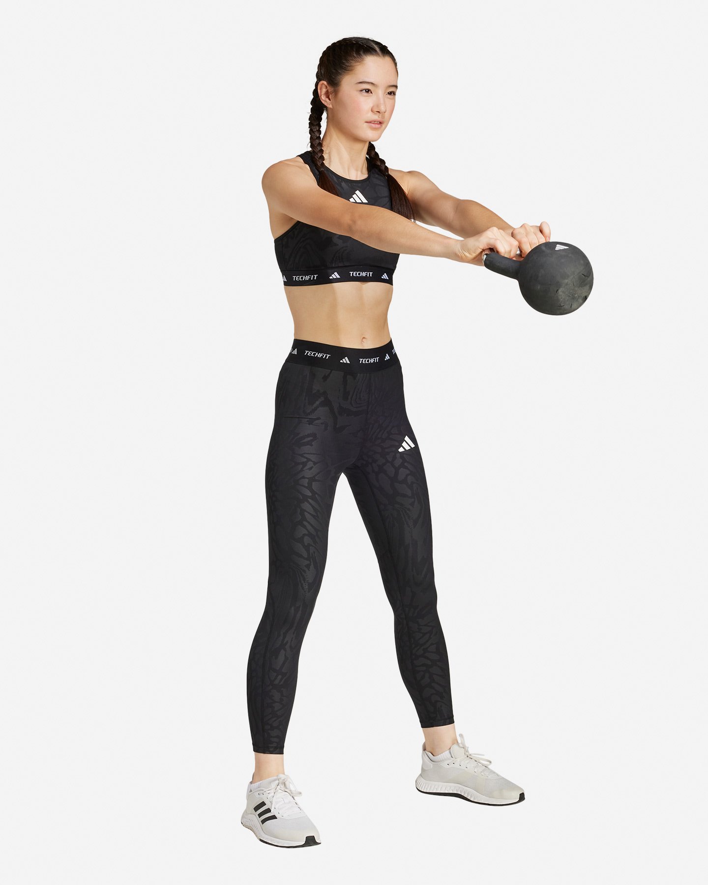 Leggings ADIDAS TECHFIT PRINT W - Nero - 3 | Cisalfa Sport