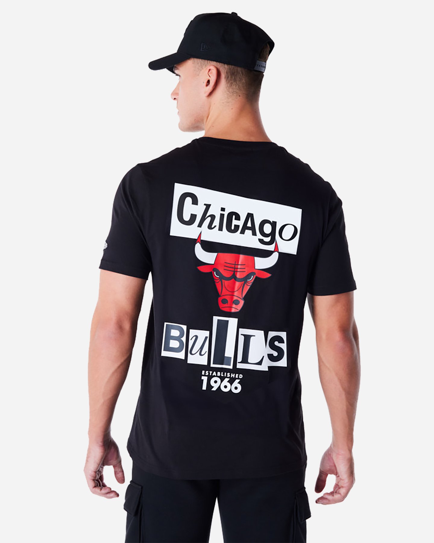 T shirt nba NEW ERA NEWSPAPER BULLS M - Nero - 1 | Cisalfa Sport
