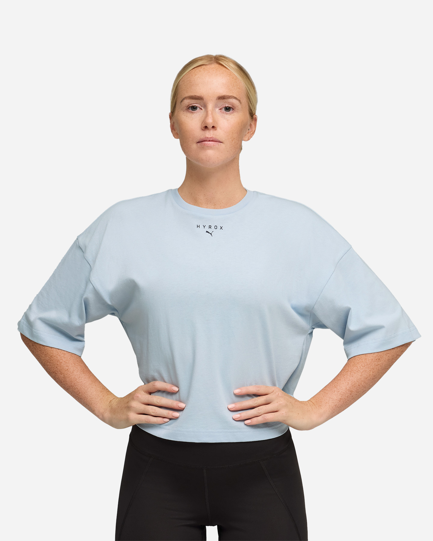 T-shirt training PUMA HYROX GRAPHIC W - Azzurro - 2 | Cisalfa Sport