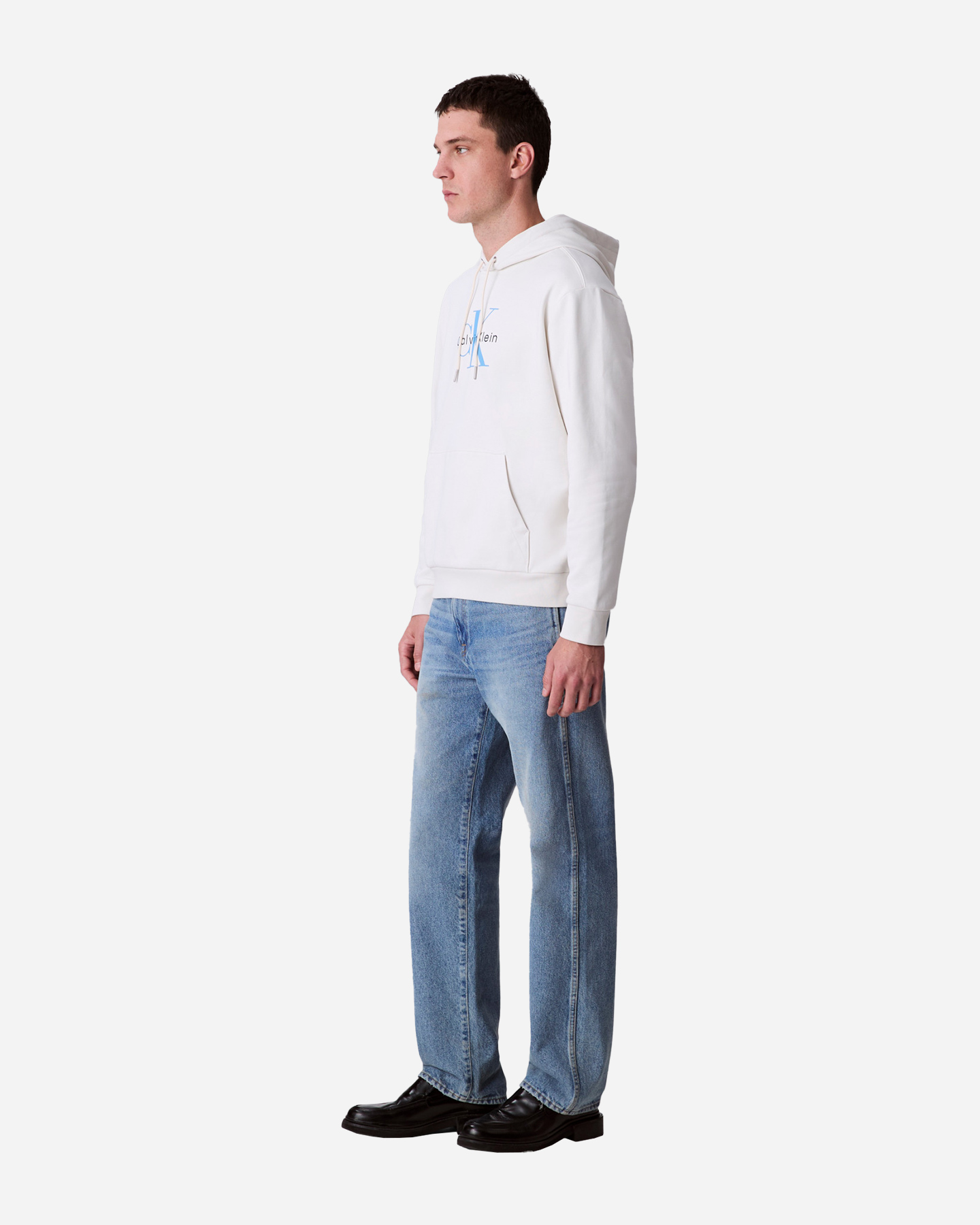 Felpa CALVIN KLEIN JEANS MONOLOGO M - Bianco - 3 | Cisalfa Sport