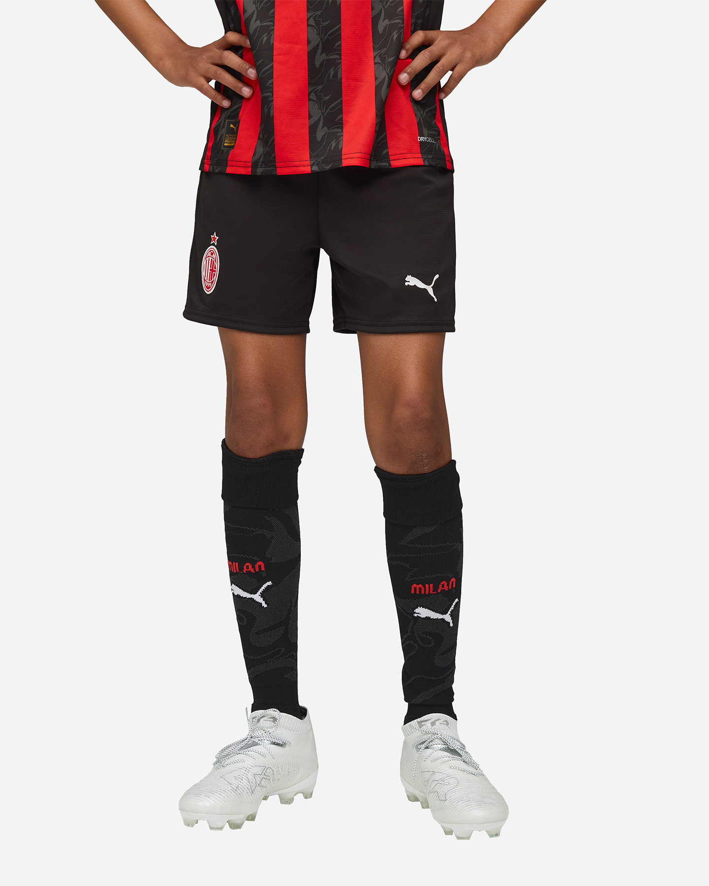 Pantaloncini calcio ufficiali PUMA MILAN HOME 25-26 JR - Nero - 2 | Cisalfa Sport