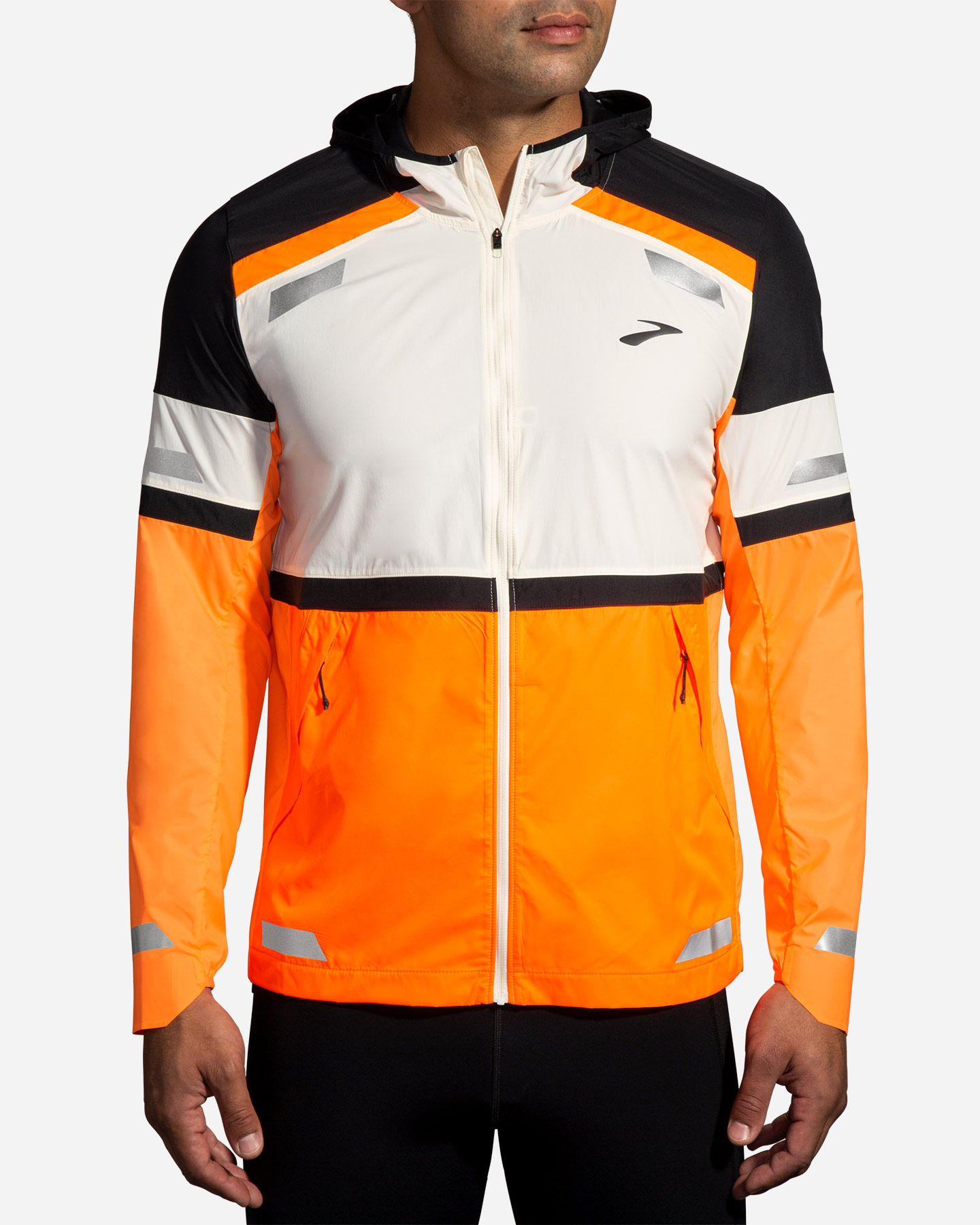 Giacca running BROOKS RUN VISIBLE 2.0 M - Arancione - 1 | Cisalfa Sport