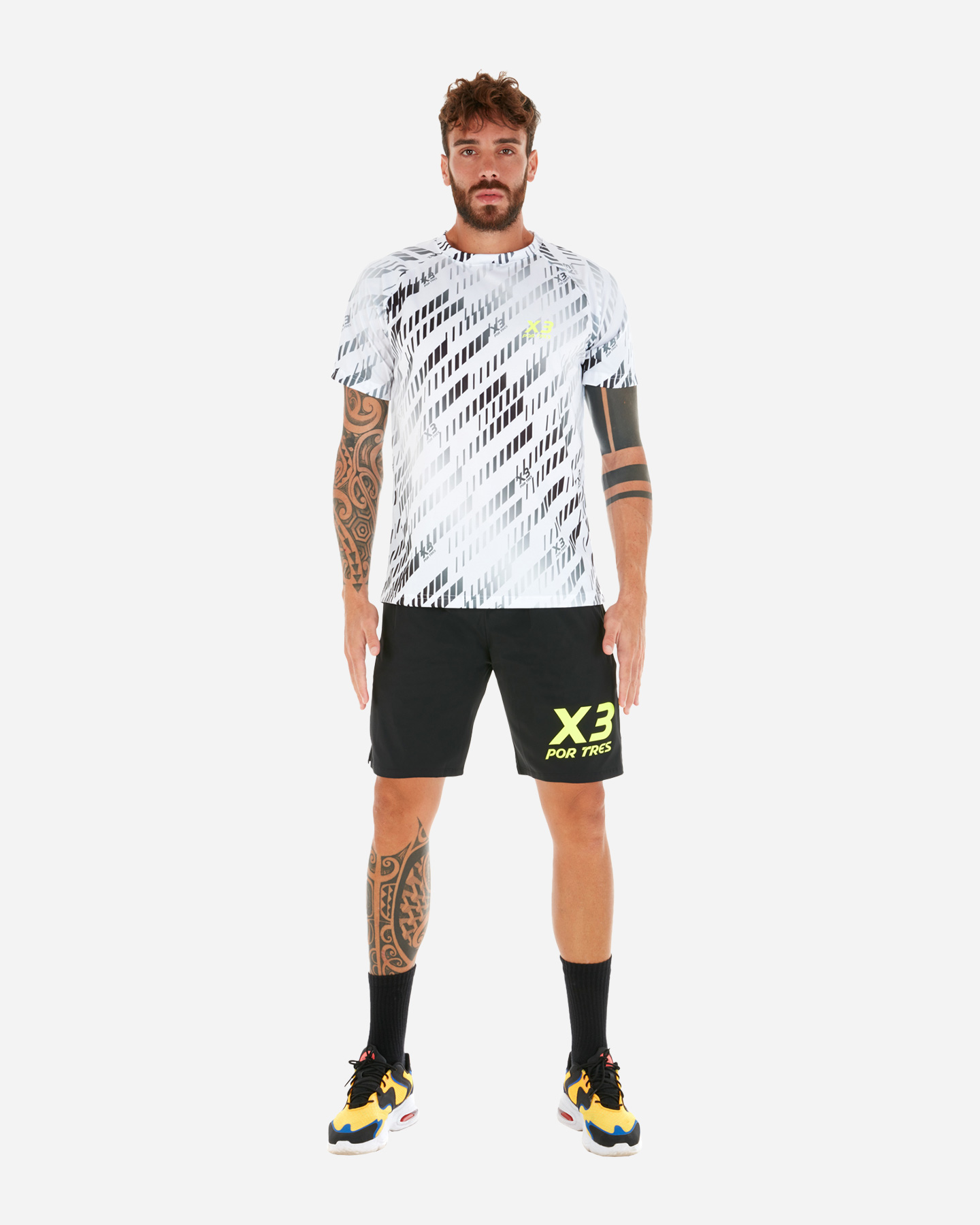 Pantaloncini tennis X3 POR TRES VIGO M - Nero - 1 | Cisalfa Sport