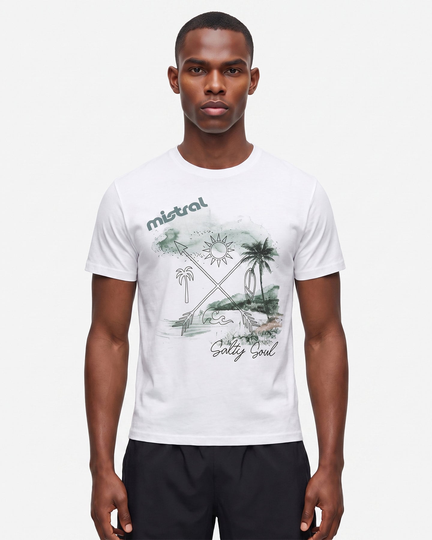 T-shirt MISTRAL ICONIC WAVE M - Bianco - 2 | Cisalfa Sport