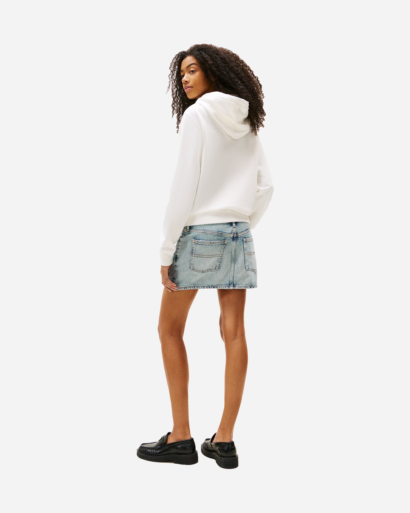 Felpa TOMMY HILFIGER ESSENTIAL LOGO W - Bianco - 2 | Cisalfa Sport