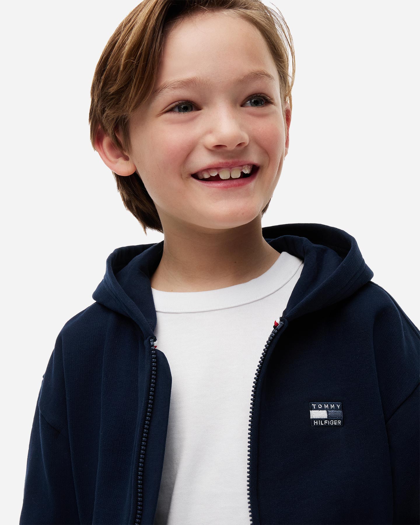 Felpa TOMMY HILFIGER CHEST FLAG JR - Blu - 4 | Cisalfa Sport