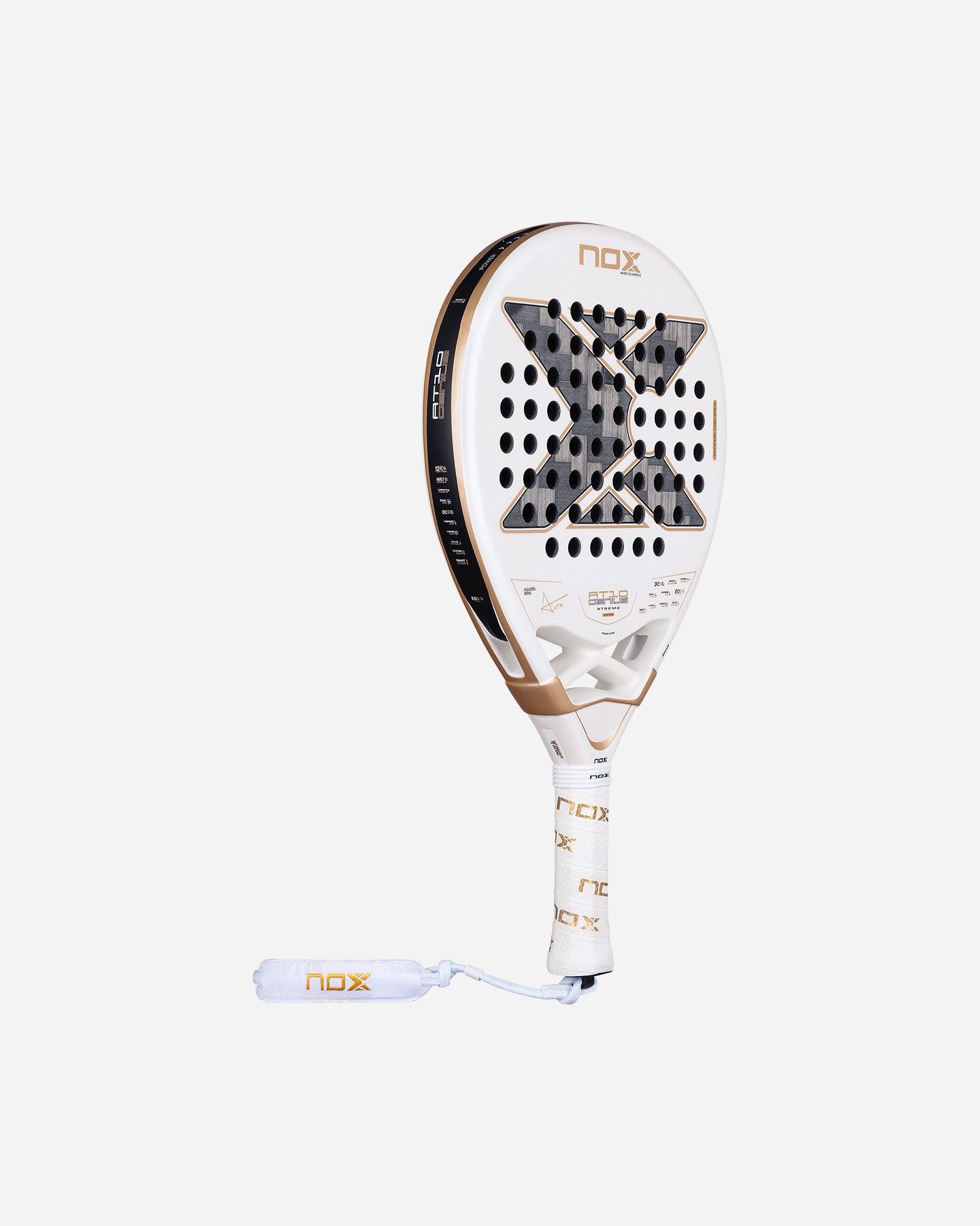 Racchetta padel performance NOX AT10 GENIUS 12K ALUM XTREM 2026 BY AGUSTIN  - Bianco - 1 | Cisalfa Sport