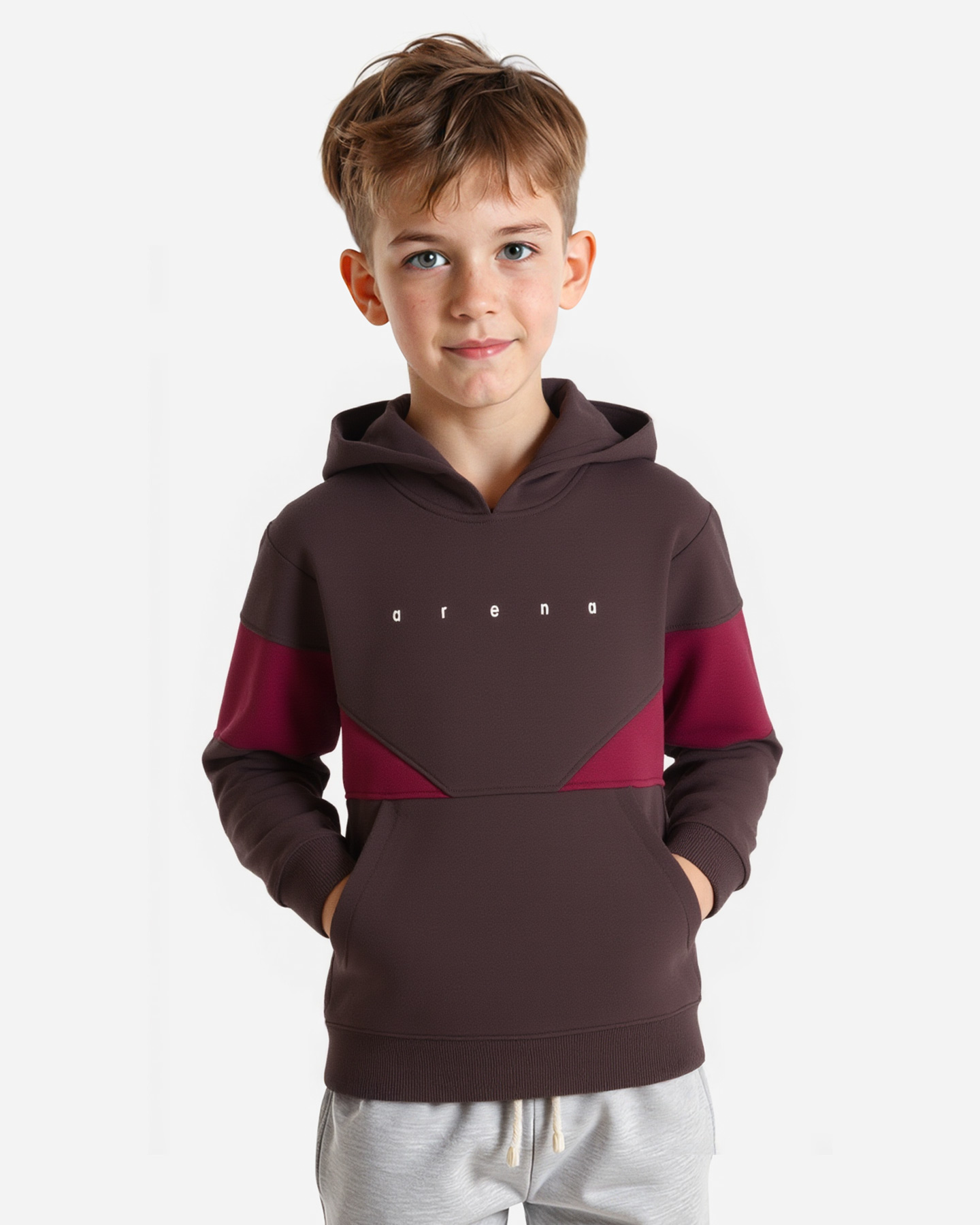 Felpa ARENA ATHLETIC ESSENTIAL JR - Marrone - 3 | Cisalfa Sport