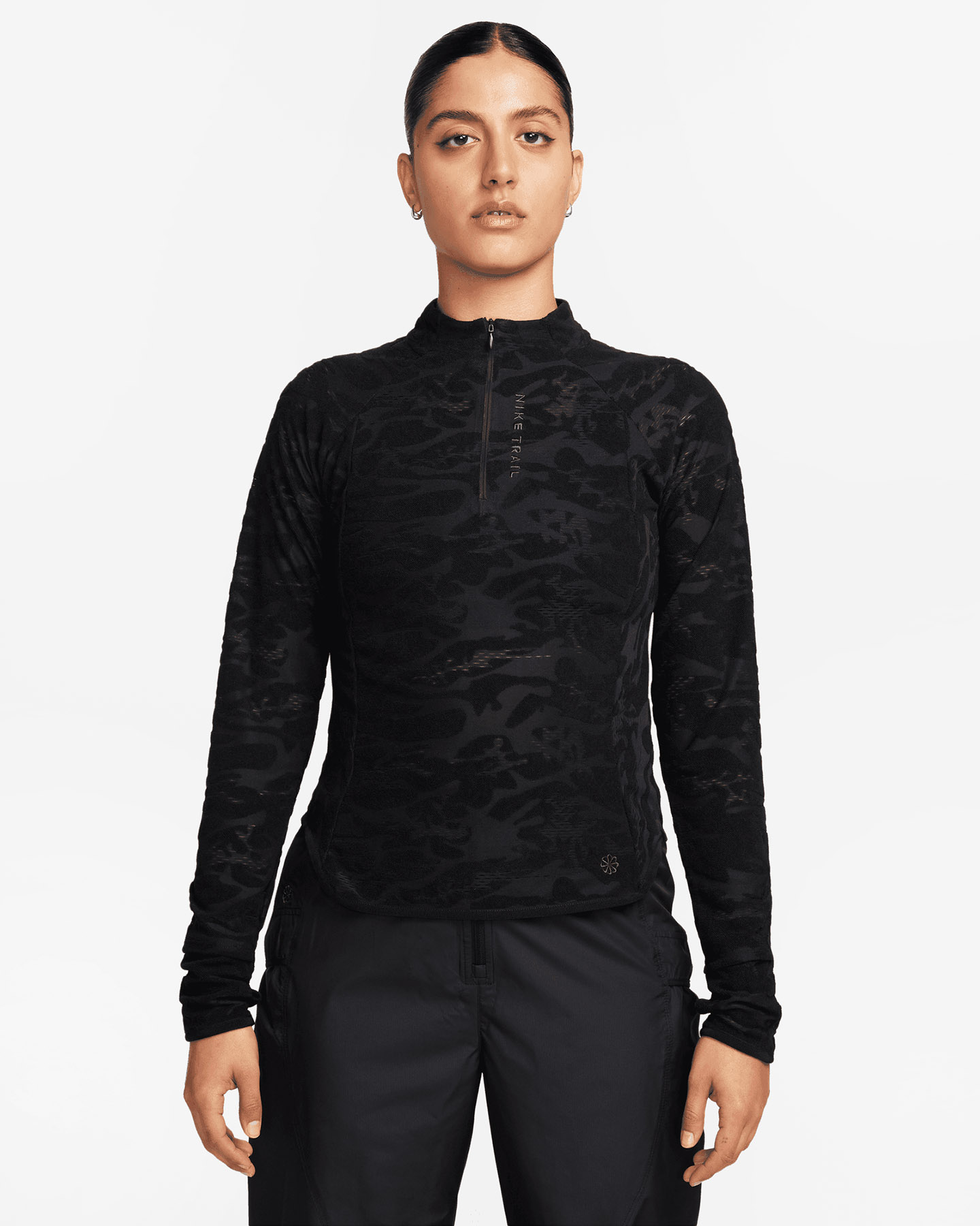 Maglia running NIKE TRAIL DRI FIT MIDLAYER W - Nero - 0 | Cisalfa Sport