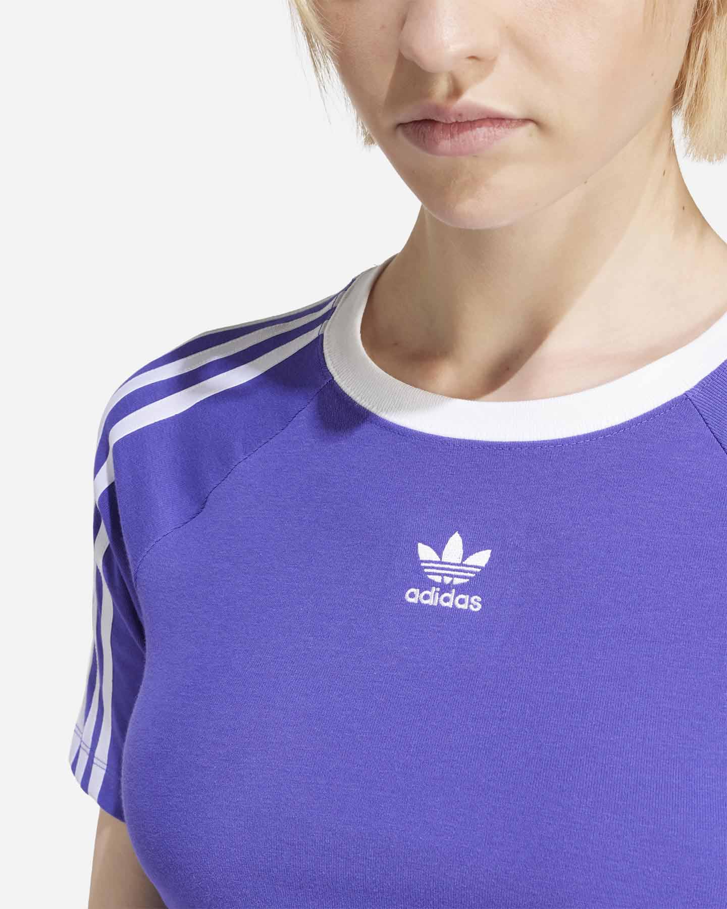 T-shirt ADIDAS ORIGINAL 3STRIPES W - Viola - 4 | Cisalfa Sport