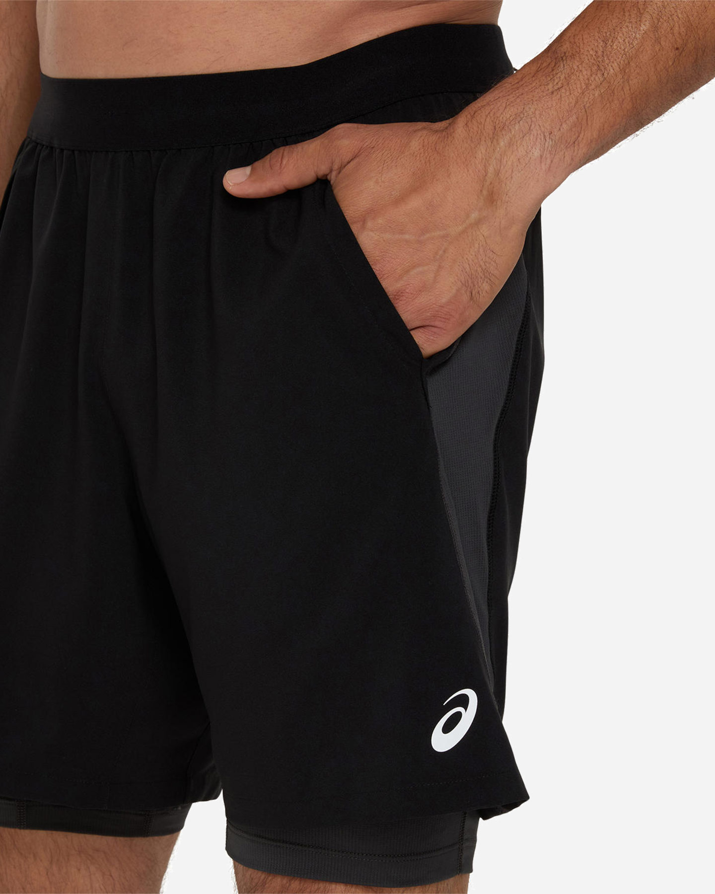 Short running ASICS ROAD 2N1 M - Nero - 4 | Cisalfa Sport