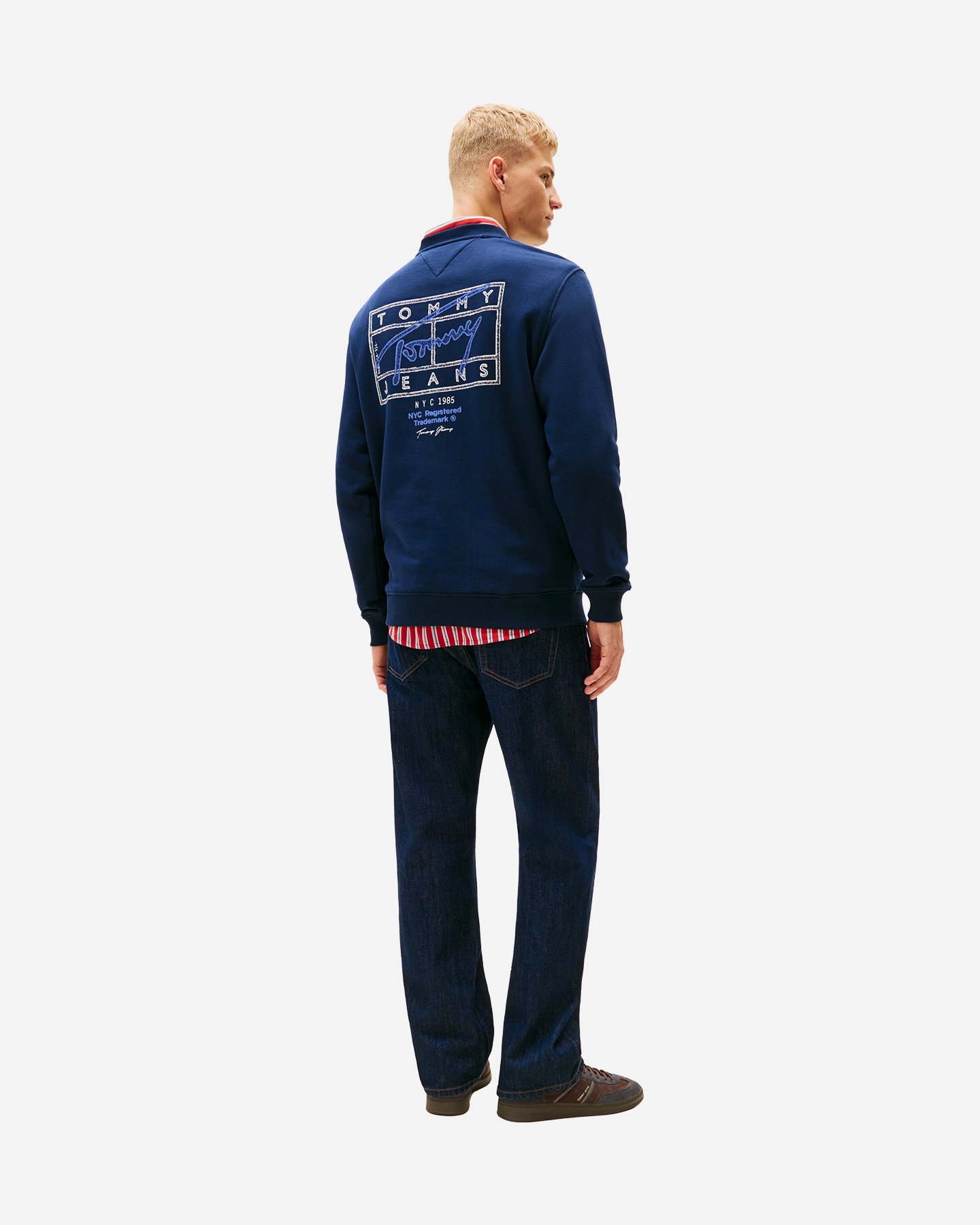 Felpa TOMMY HILFIGER BACK LOGO SIGNATURE M - Blu - 3 | Cisalfa Sport