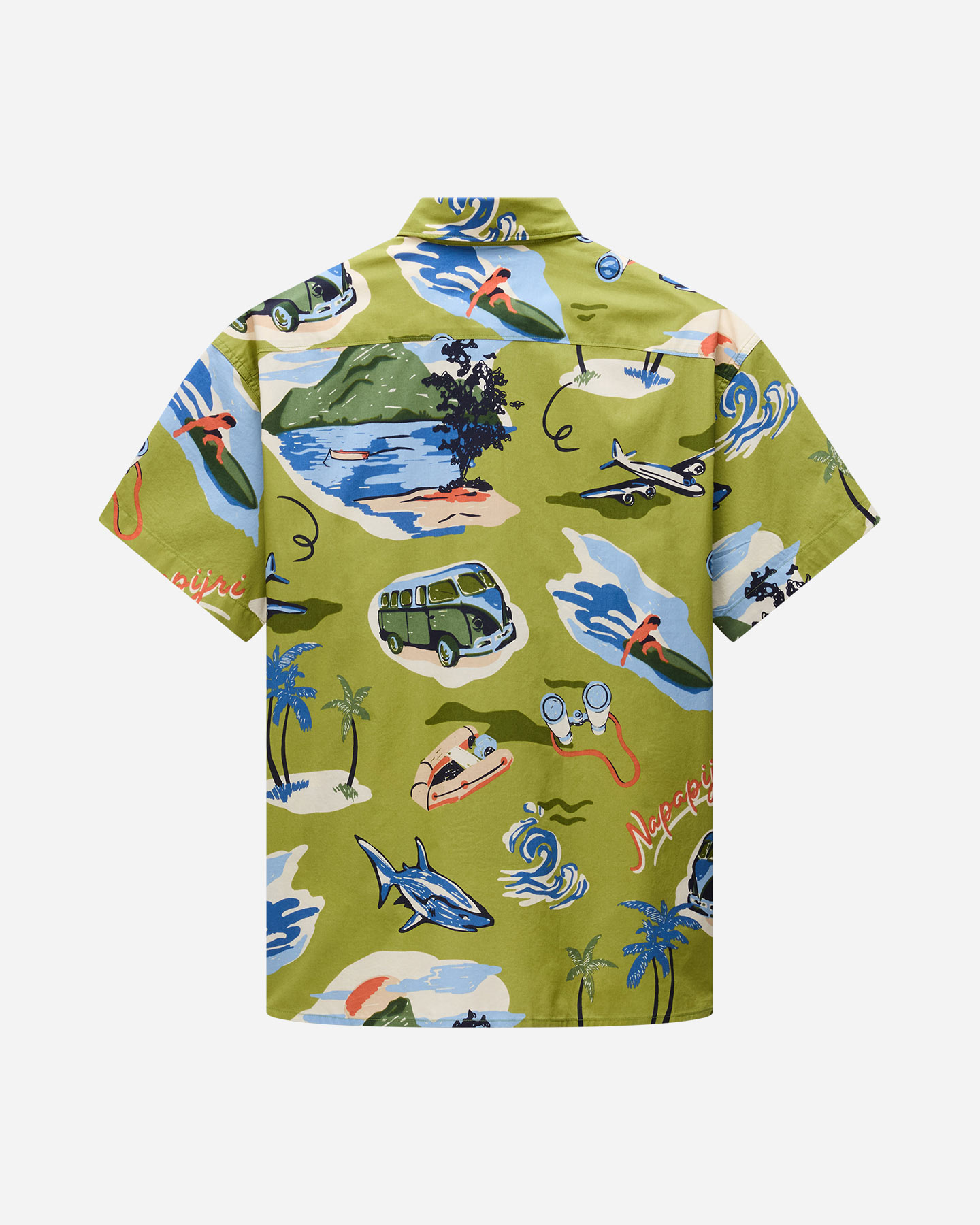 Camicia NAPAPIJRI ELIOR ALL OVER PRINTED M - Verde - 1 | Cisalfa Sport