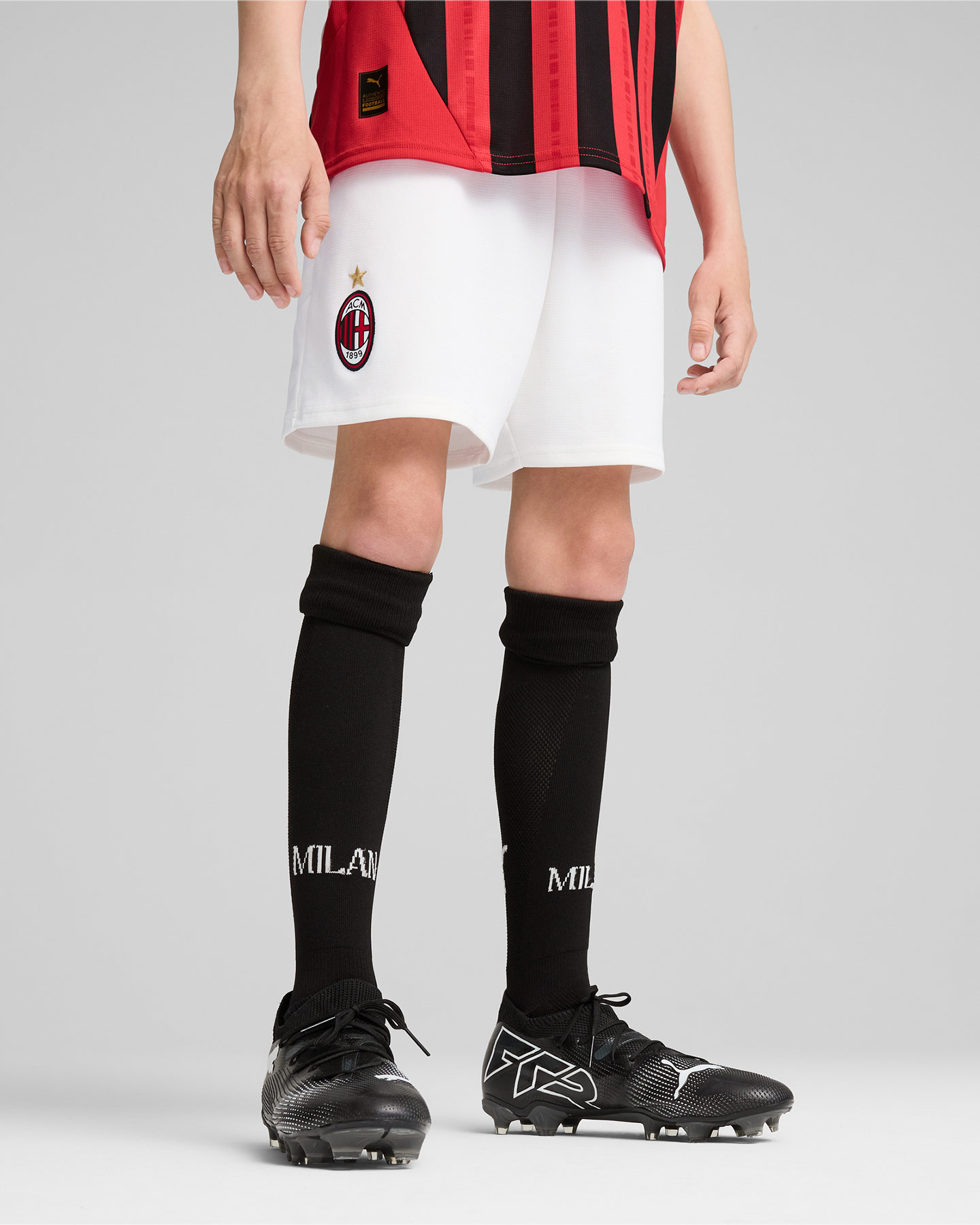 Pantaloncini calcio ufficiali PUMA MILAN HOME 24-25 JR - Bianco - 2 | Cisalfa Sport