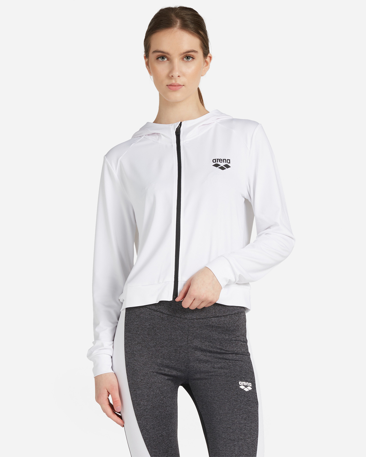 Felpa training ARENA LOGO LINE W - Bianco - 0 | Cisalfa Sport