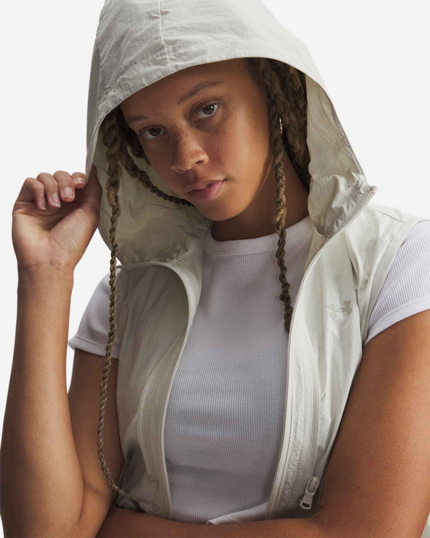 Felpa UNDER ARMOUR UNSTOPPABLE 3IN1 W - Beige - 4 | Cisalfa Sport