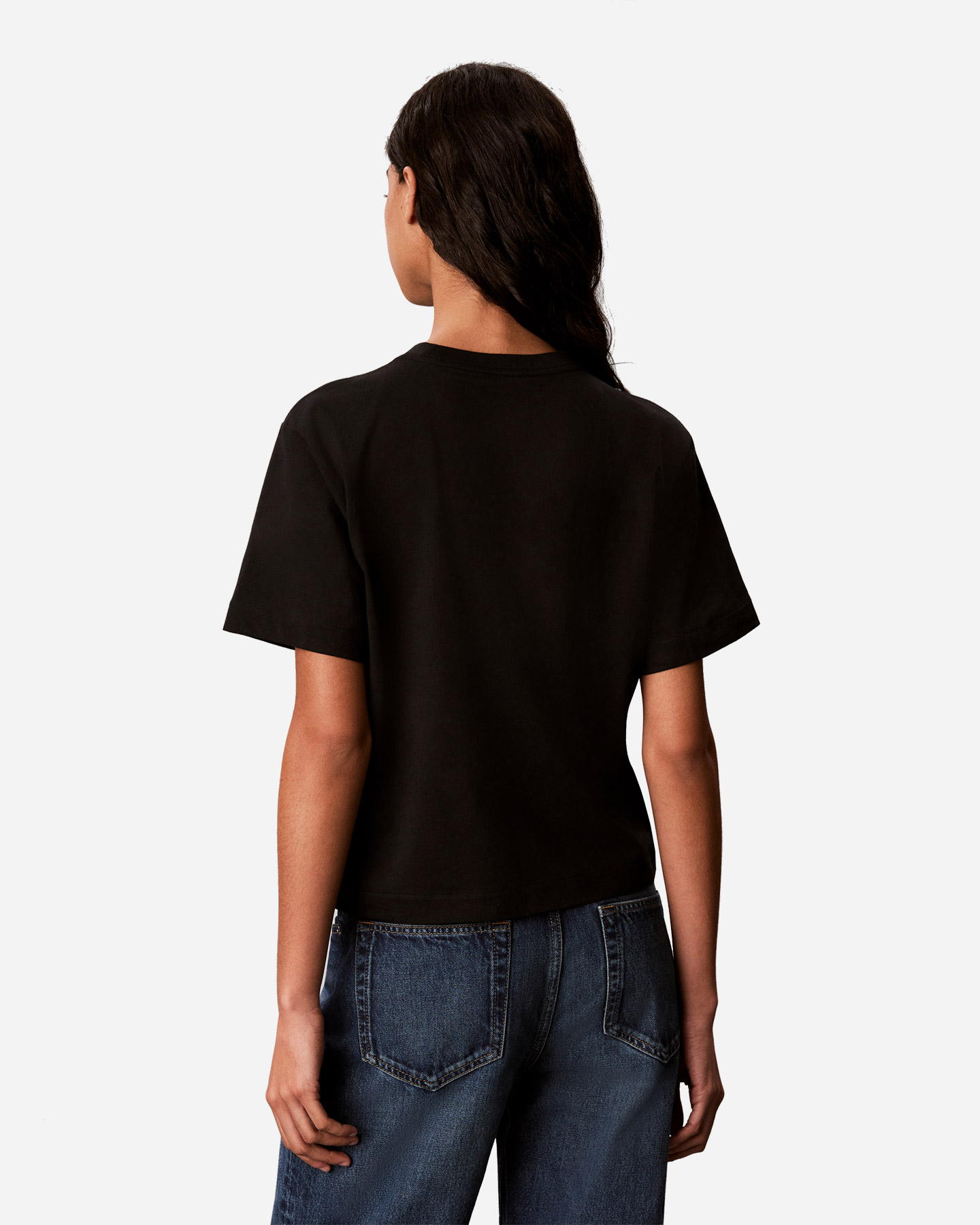 T-shirt CALVIN KLEIN JEANS BOXY LOGO W - Nero - 2 | Cisalfa Sport
