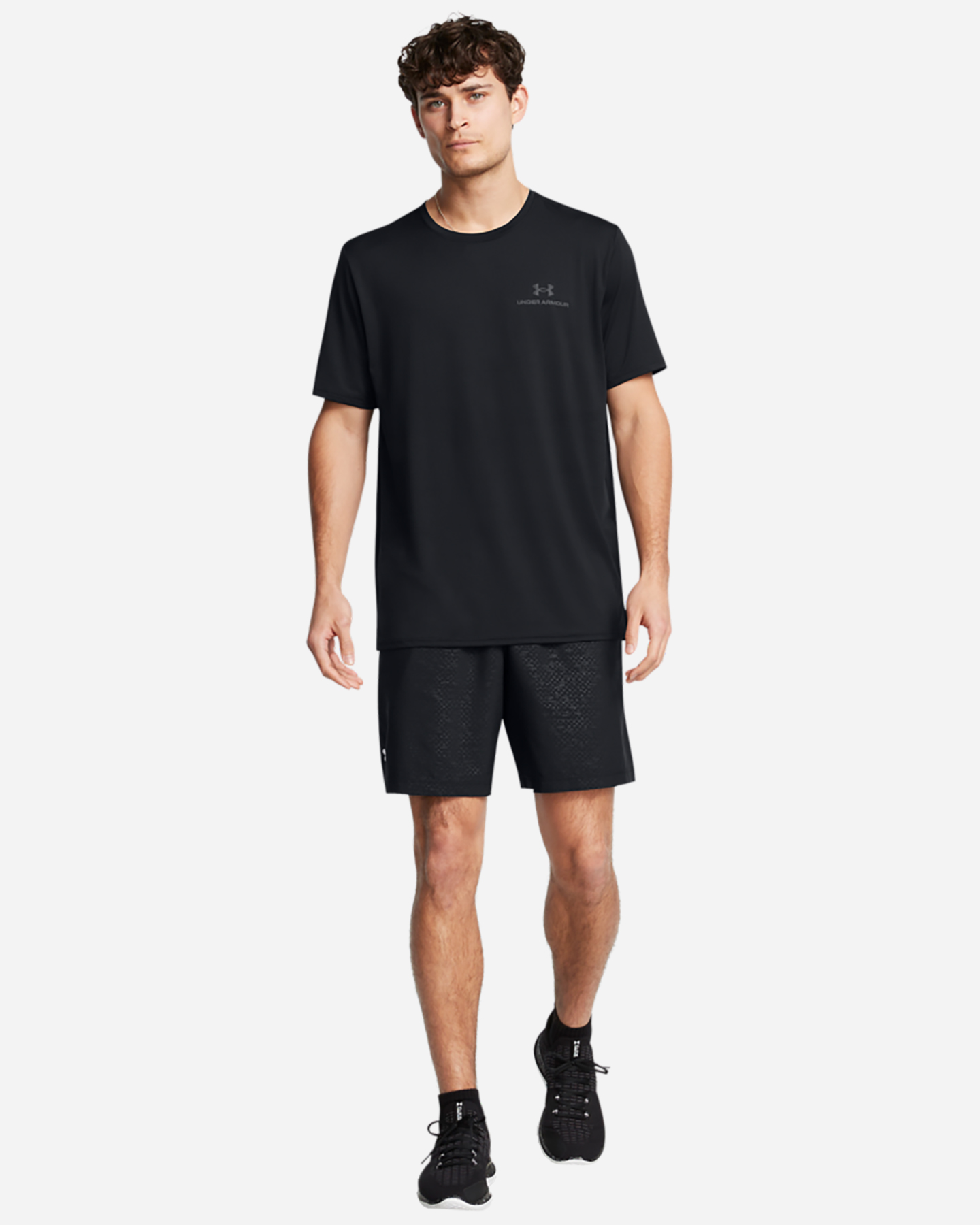 Pantalone training UNDER ARMOUR TECH WOVEN EMBOSS M - Nero - 5 | Cisalfa Sport