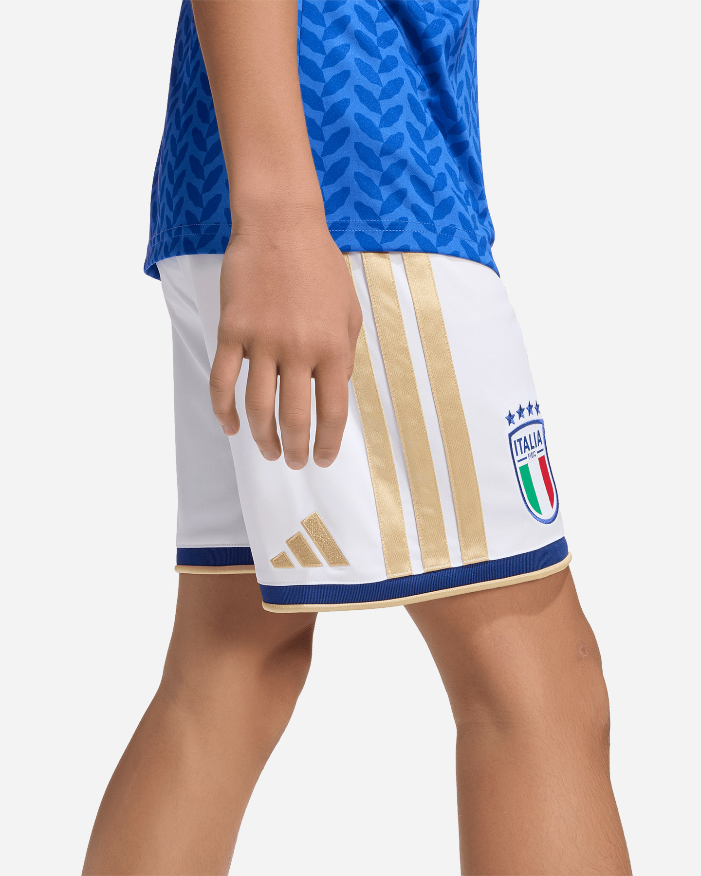 Pantaloncini calcio ufficiali ADIDAS ITALIA FIGC HOME JR - Bianco - 5 | Cisalfa Sport