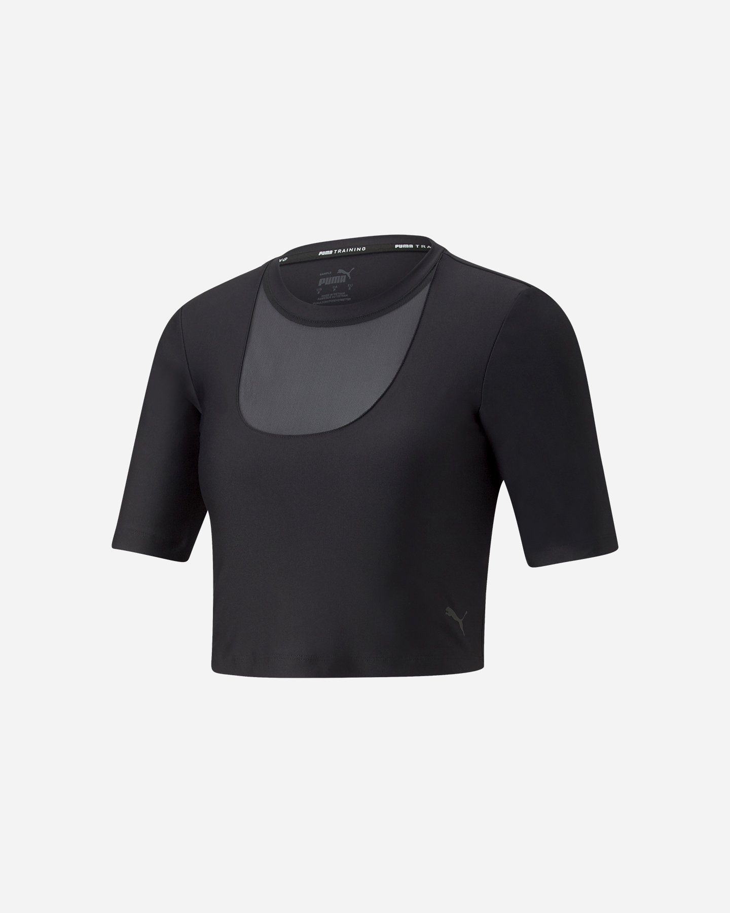 T-shirt training PUMA CROP INSERT MESH W - Nero - 0 | Cisalfa Sport