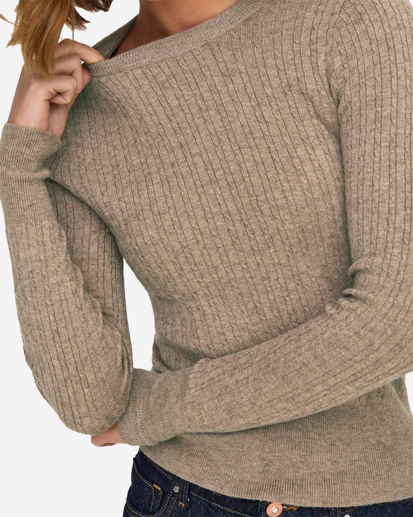 Maglione ONLY TRECCE W - Marrone - 5 | Cisalfa Sport