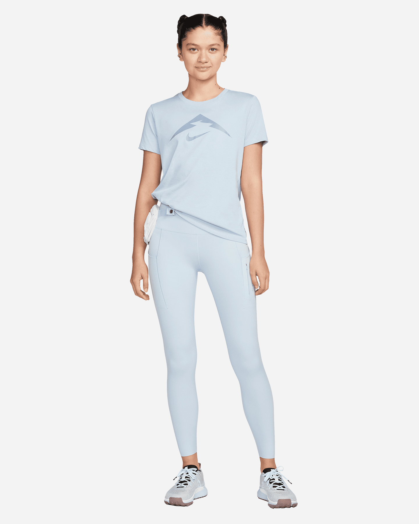 T-shirt running NIKE TRAIL LOGO W - Blu - 3 | Cisalfa Sport