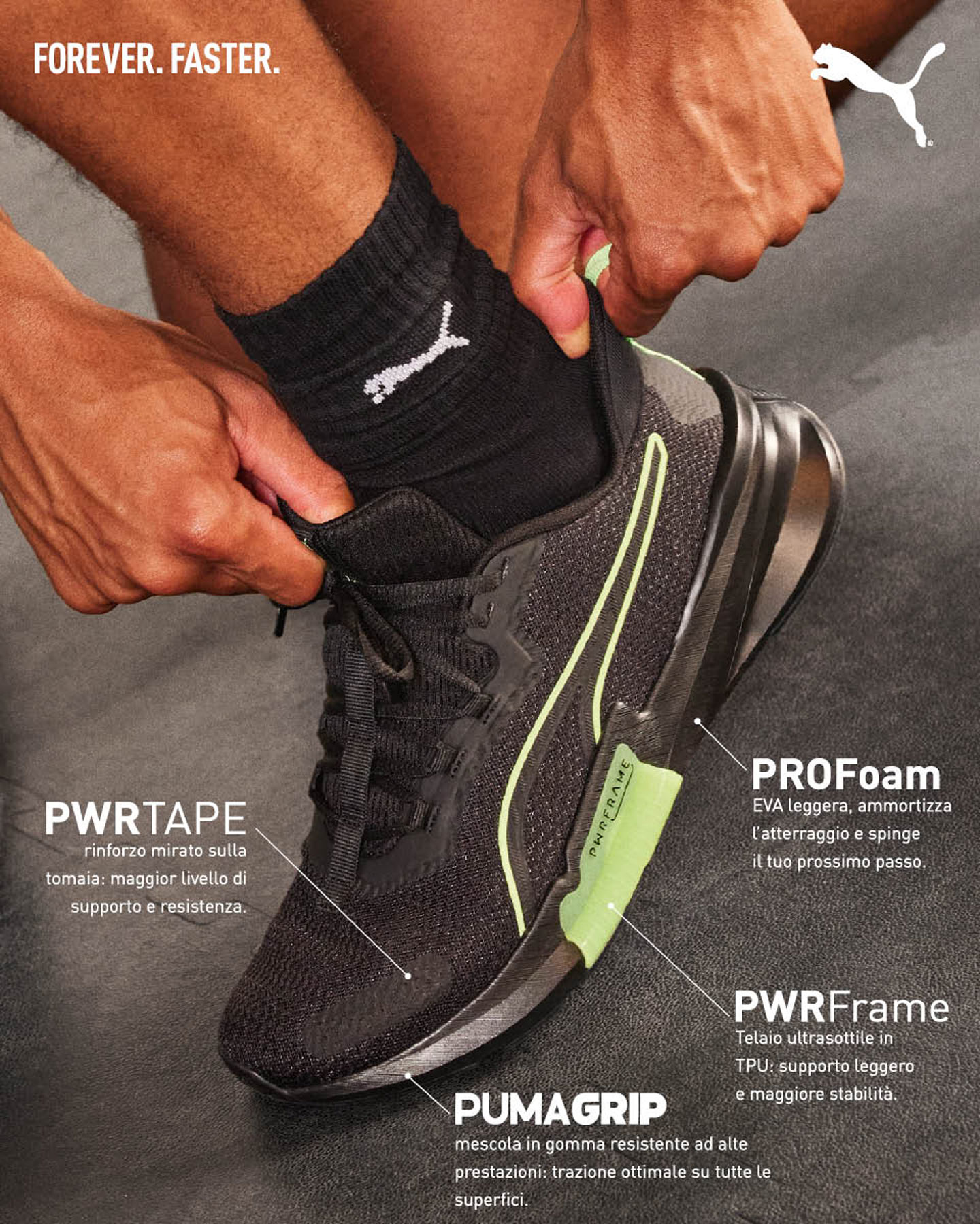 Scarpe training PUMA PWRFRAME TR 2 M - Nero - 5 | Cisalfa Sport