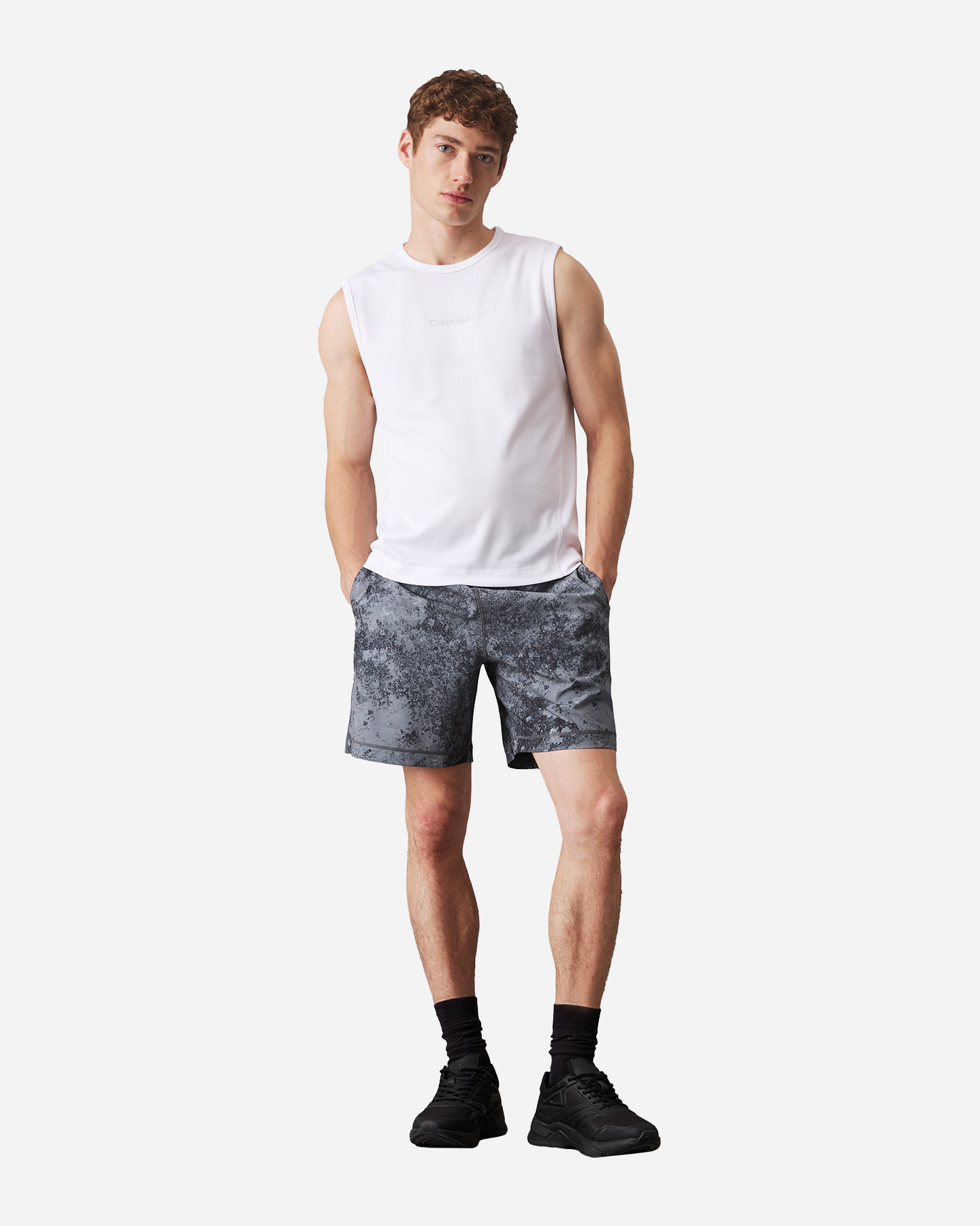 Pantaloncini CALVIN KLEIN SPORT ELASTIC LOGO M - Grigio - 1 | Cisalfa Sport