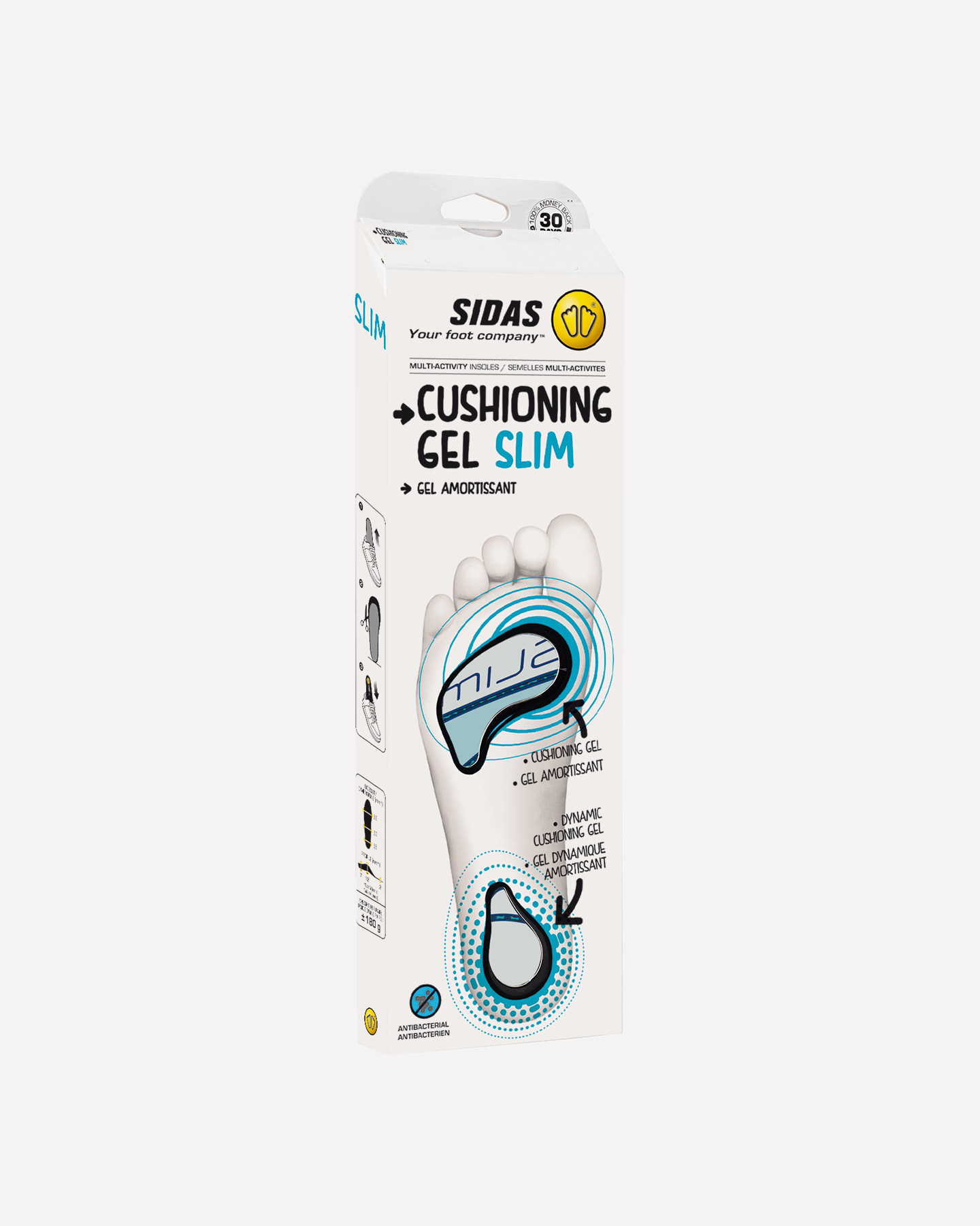Soletta SIDAS CUSHIONING GEL SLIM - Azzurro - 3 | Cisalfa Sport