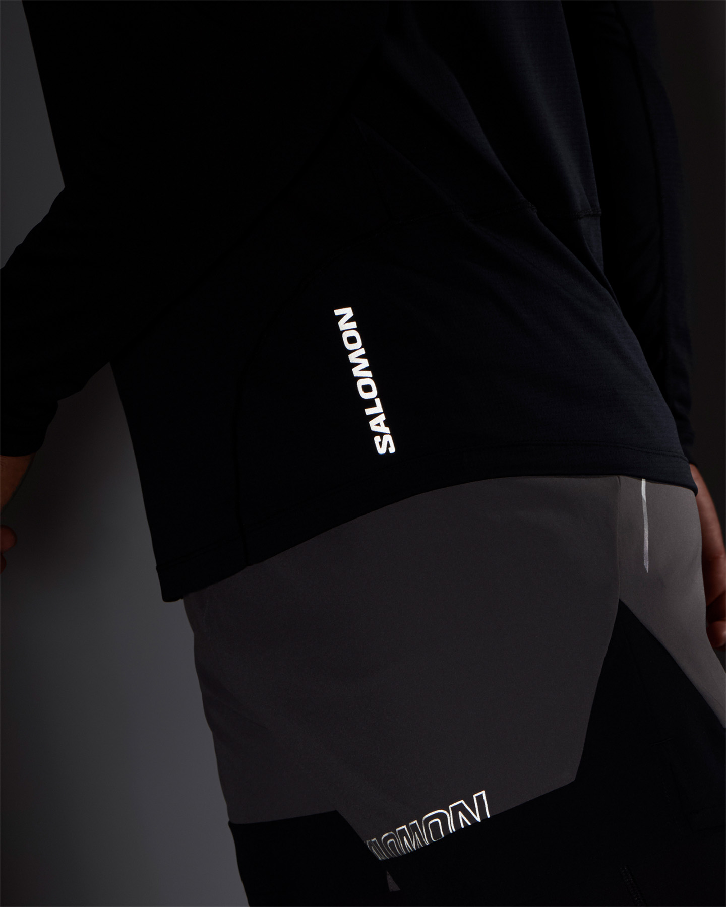 Felpa SALOMON CROSS RUN M - Nero - 5 | Cisalfa Sport