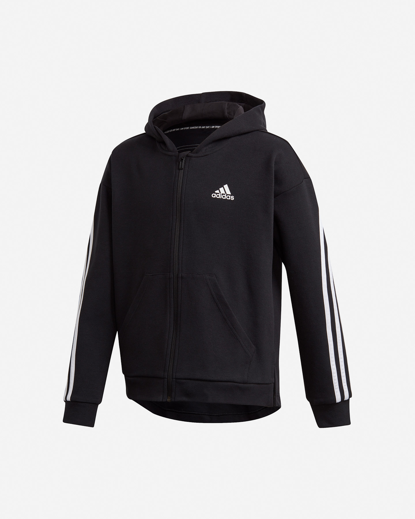 Felpa ADIDAS DOUBLE KNIT 3S JR - Nero - 0 | Cisalfa Sport